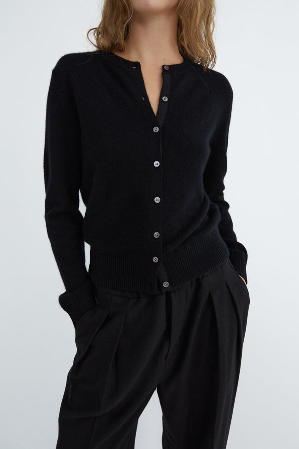 Coco Cardigan - 100% Cashmere - Black