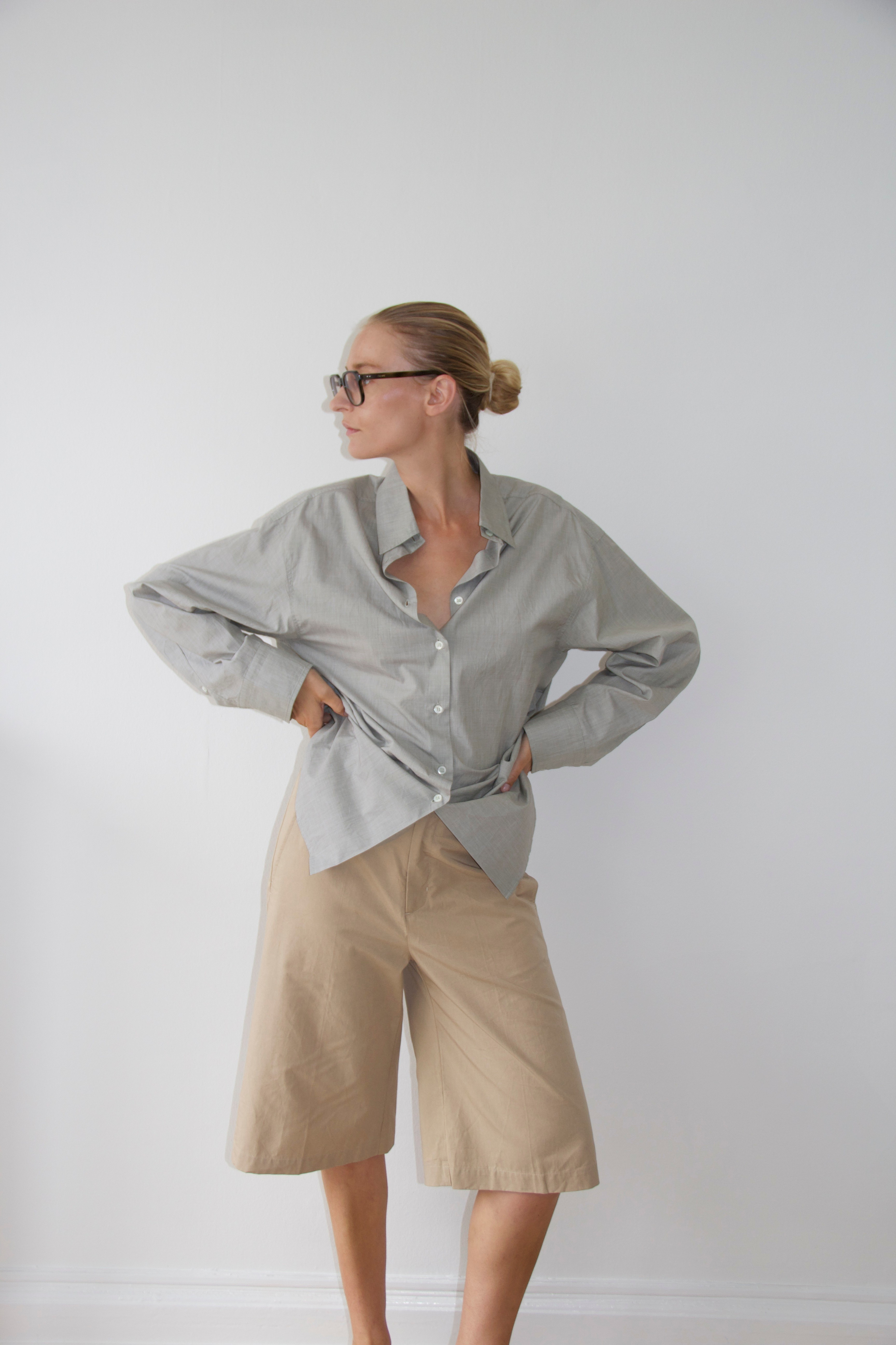 Naomi shirt in Khaki melange