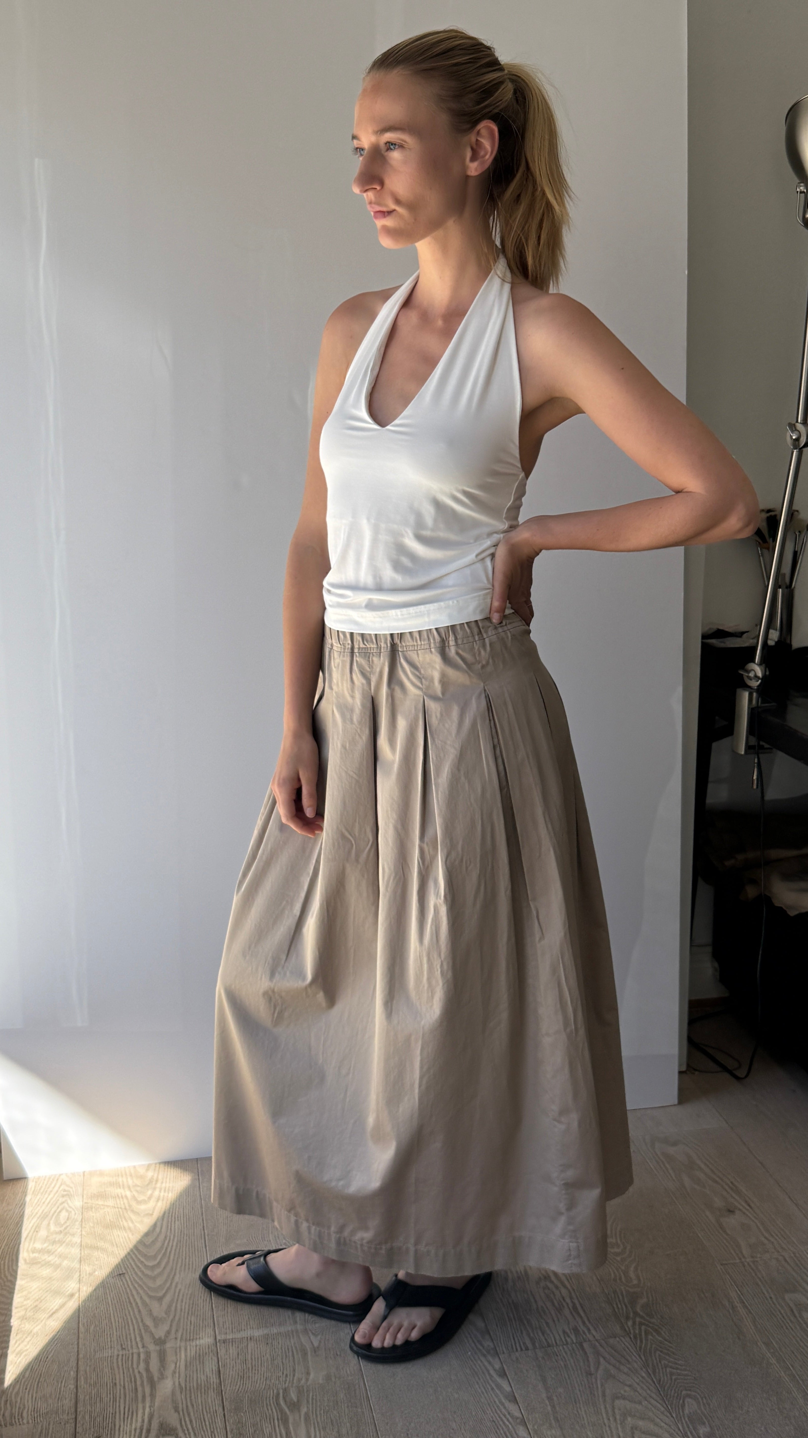 Luba top in White bamboo jersey