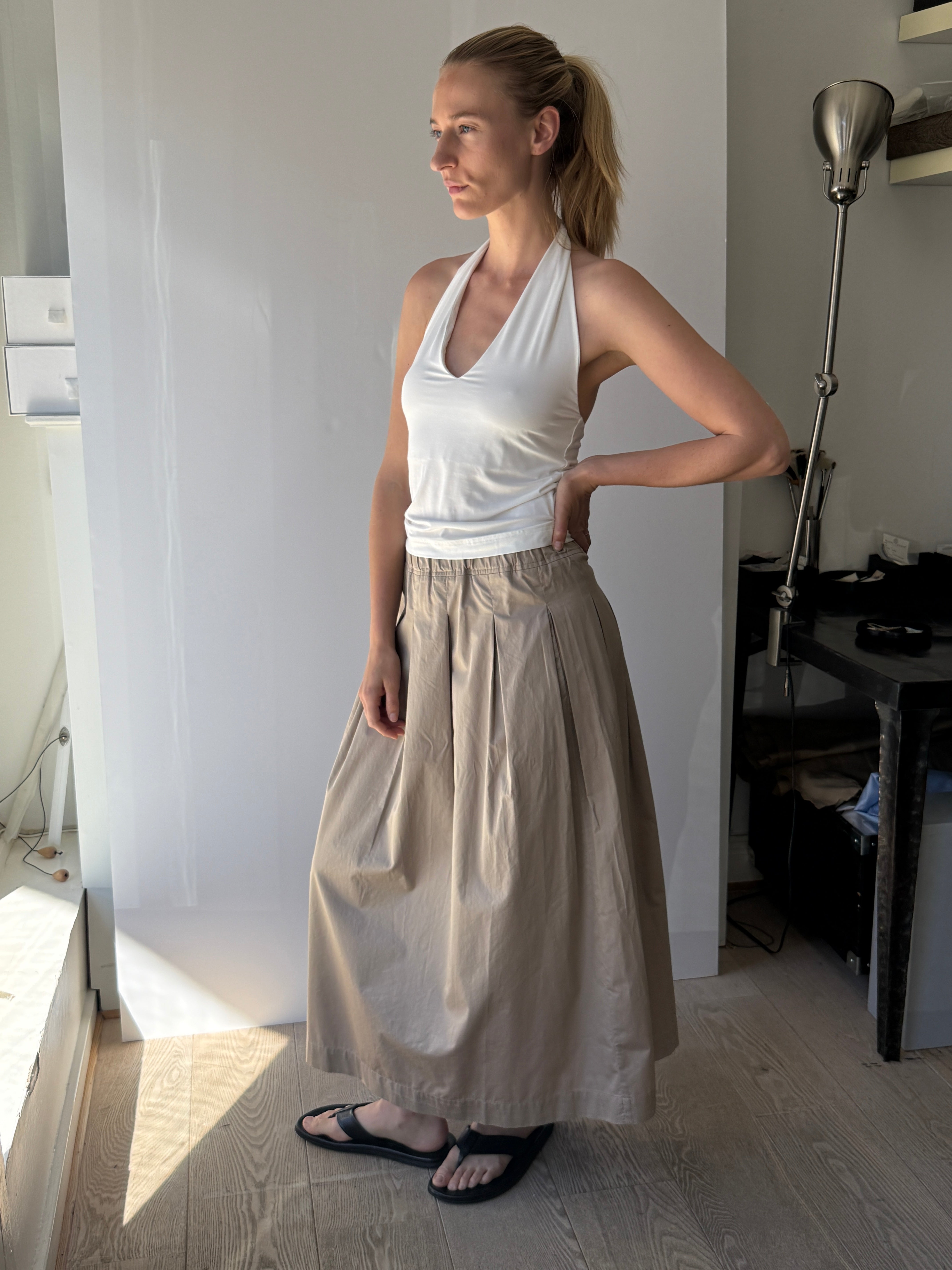 Luba top in White bamboo jersey