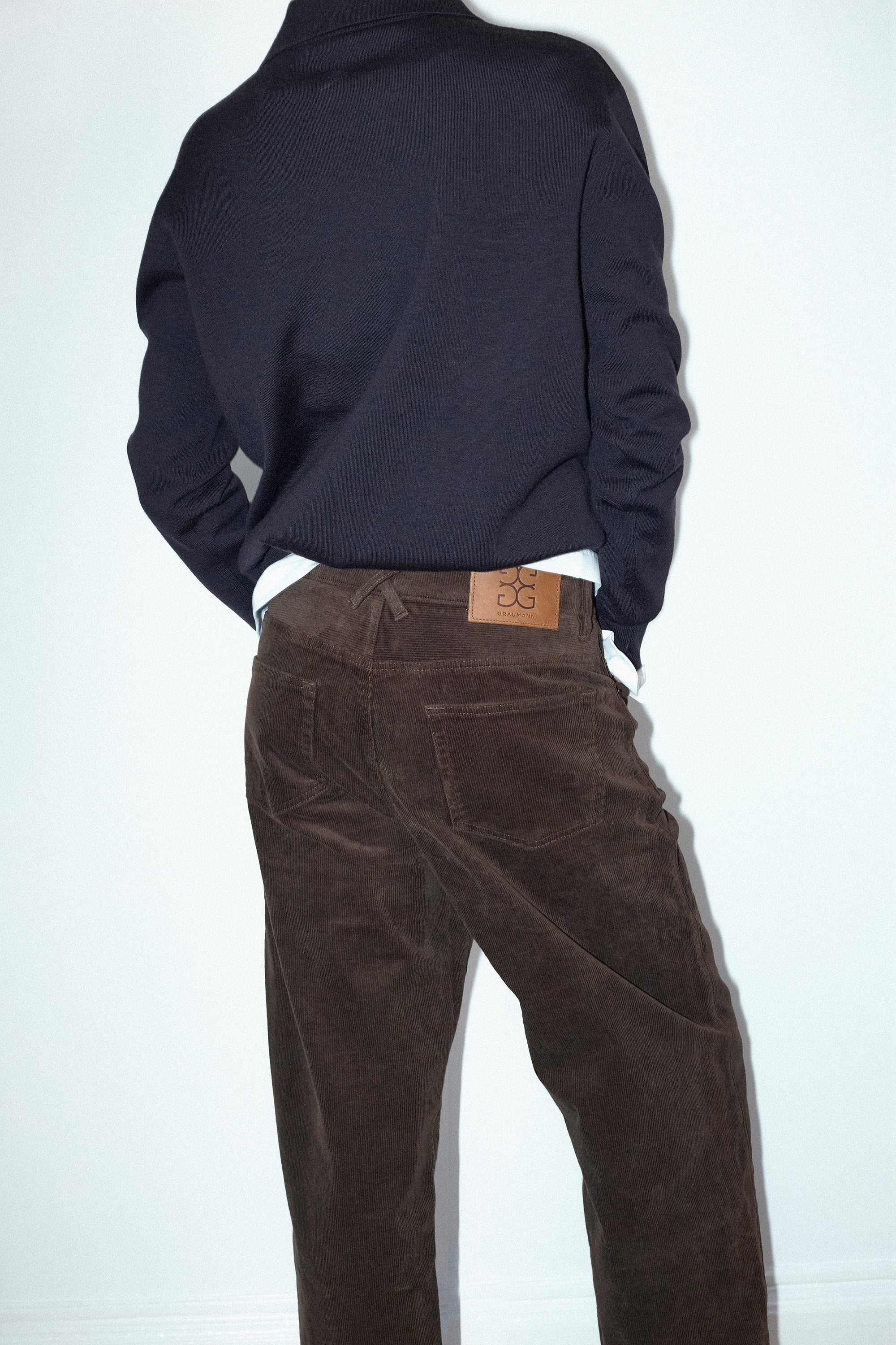 Eva zip polo knit in Dark brown