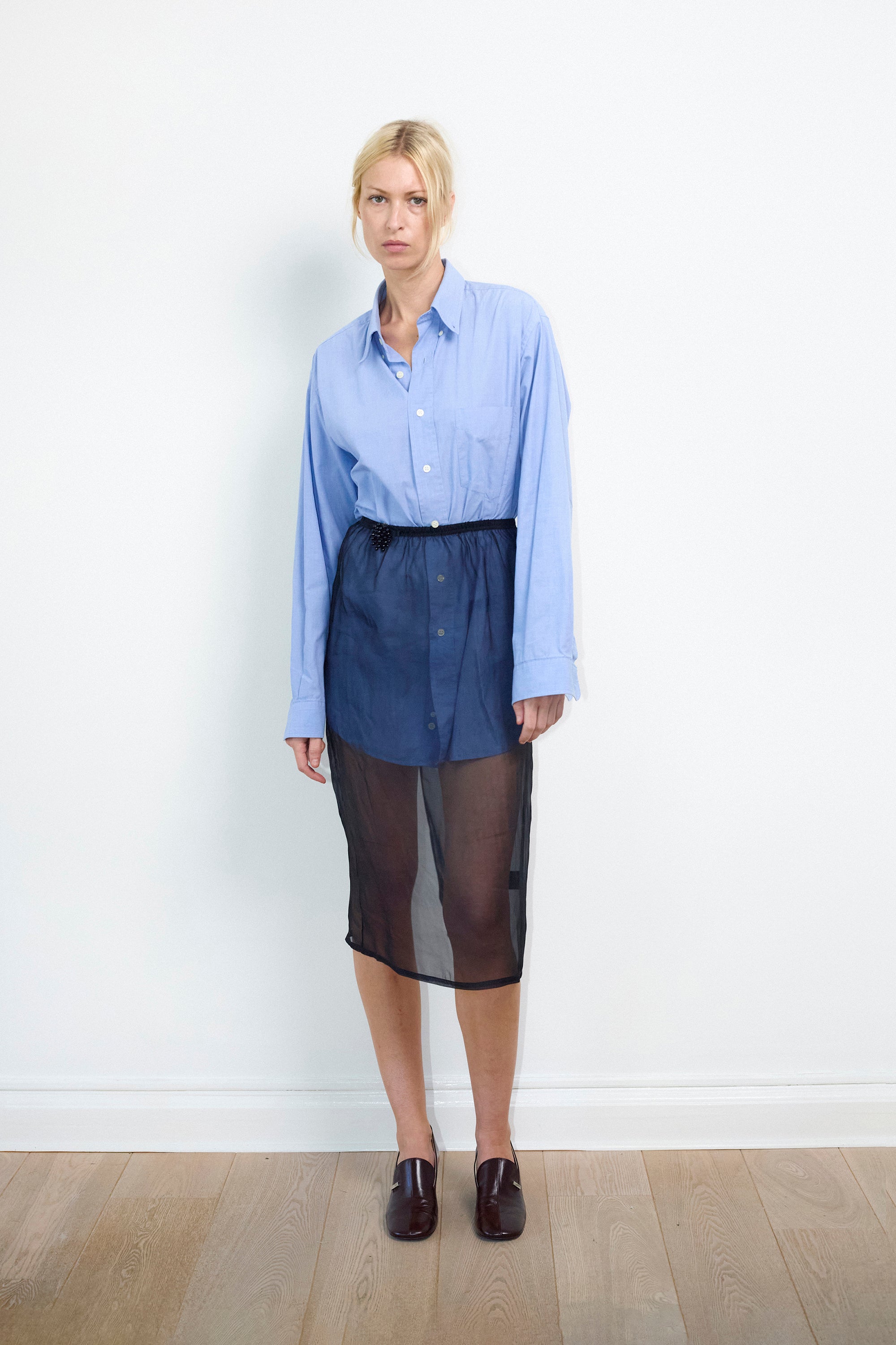 Vintage shirt in Blue melange