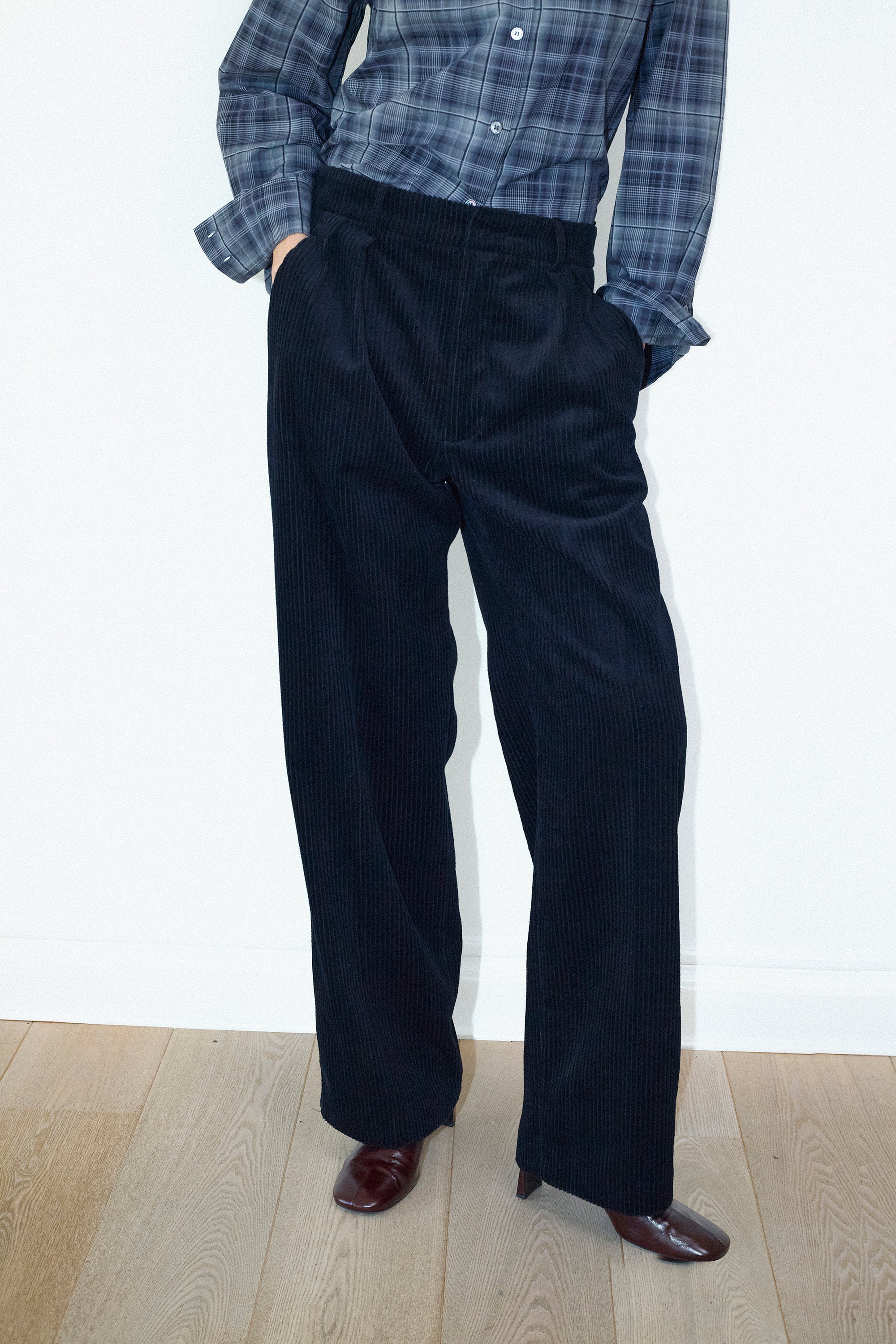 Selda shirt in Grey big check