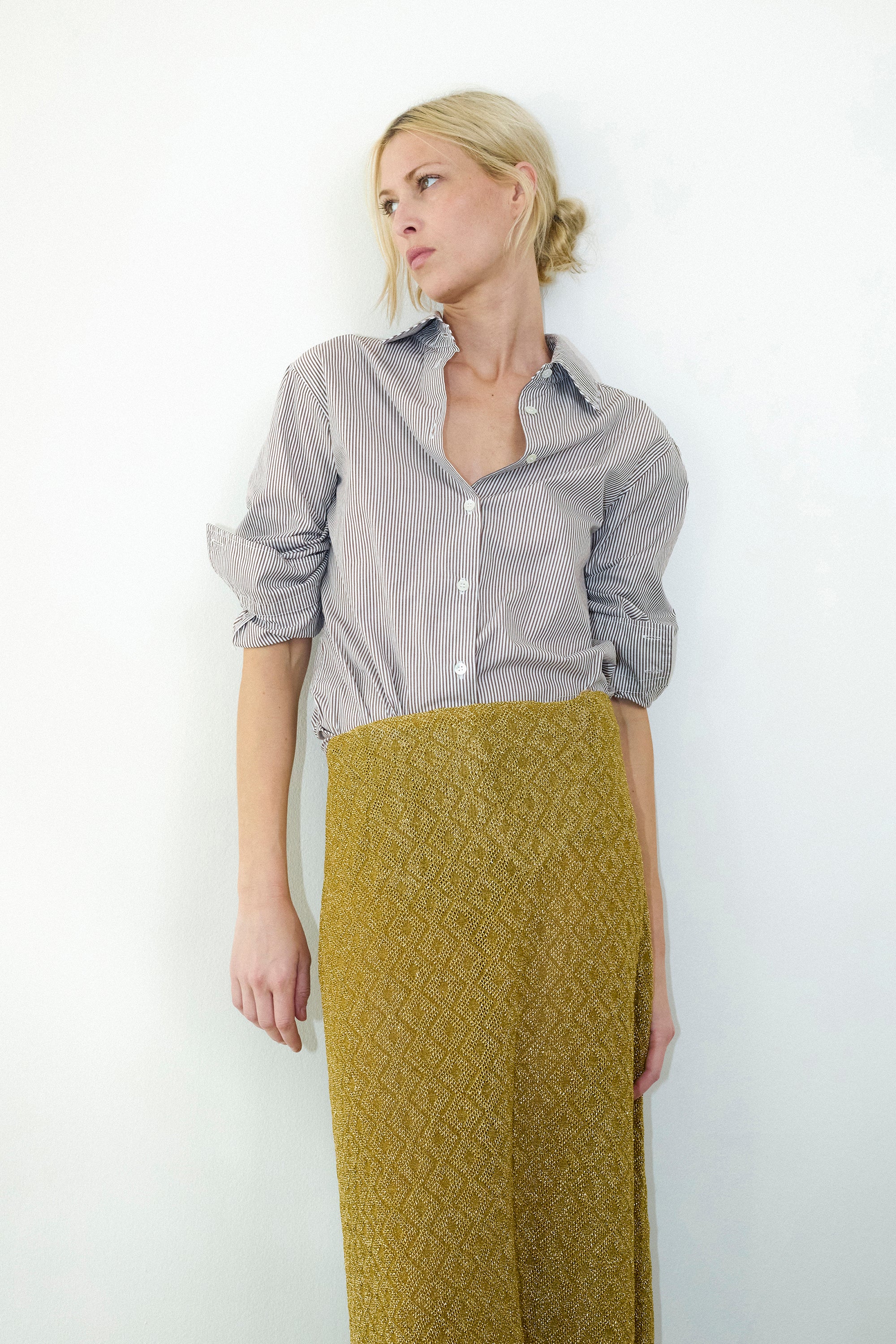 Vintage skirt in Gold knit