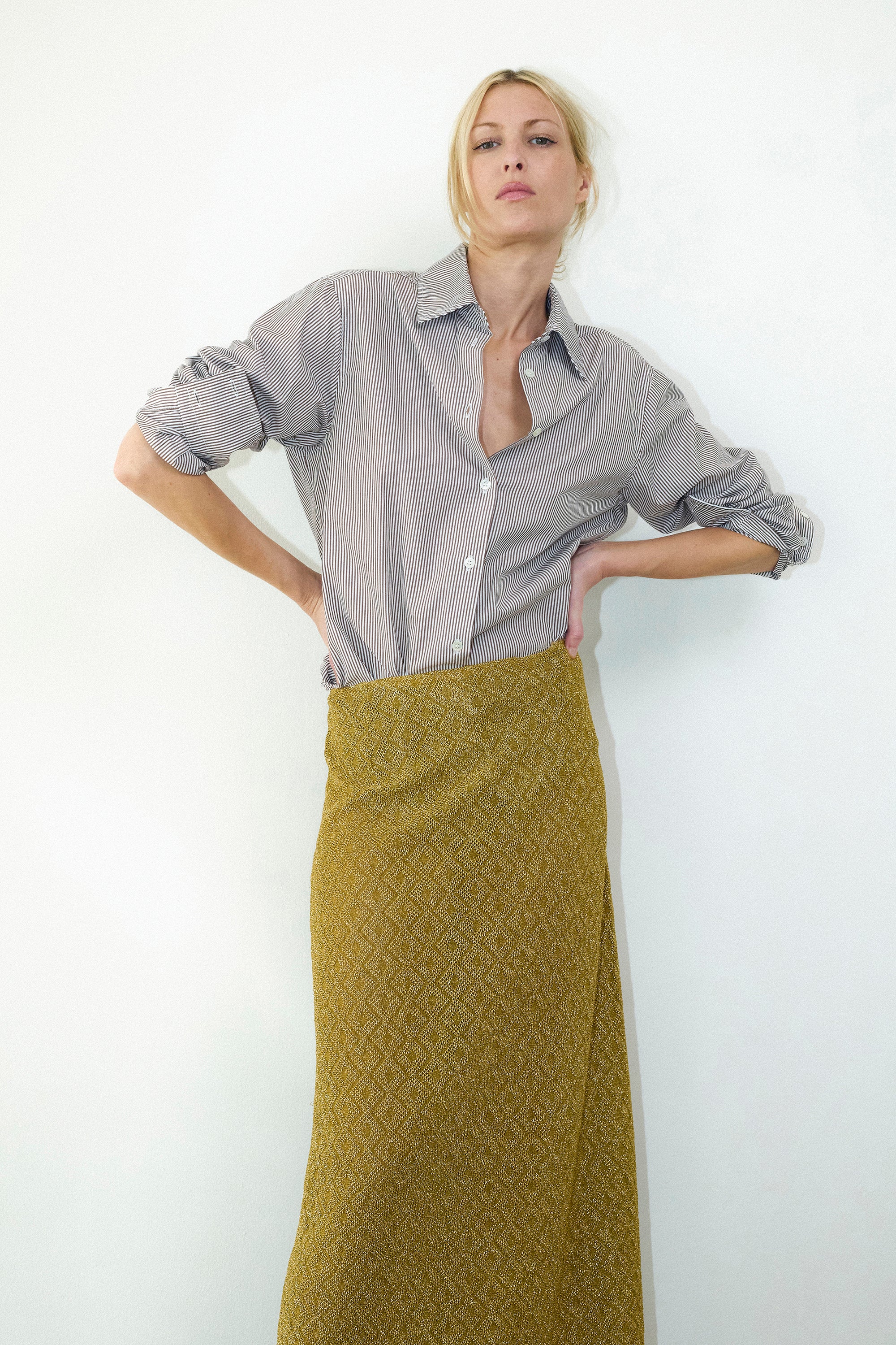 Vintage skirt in Gold knit