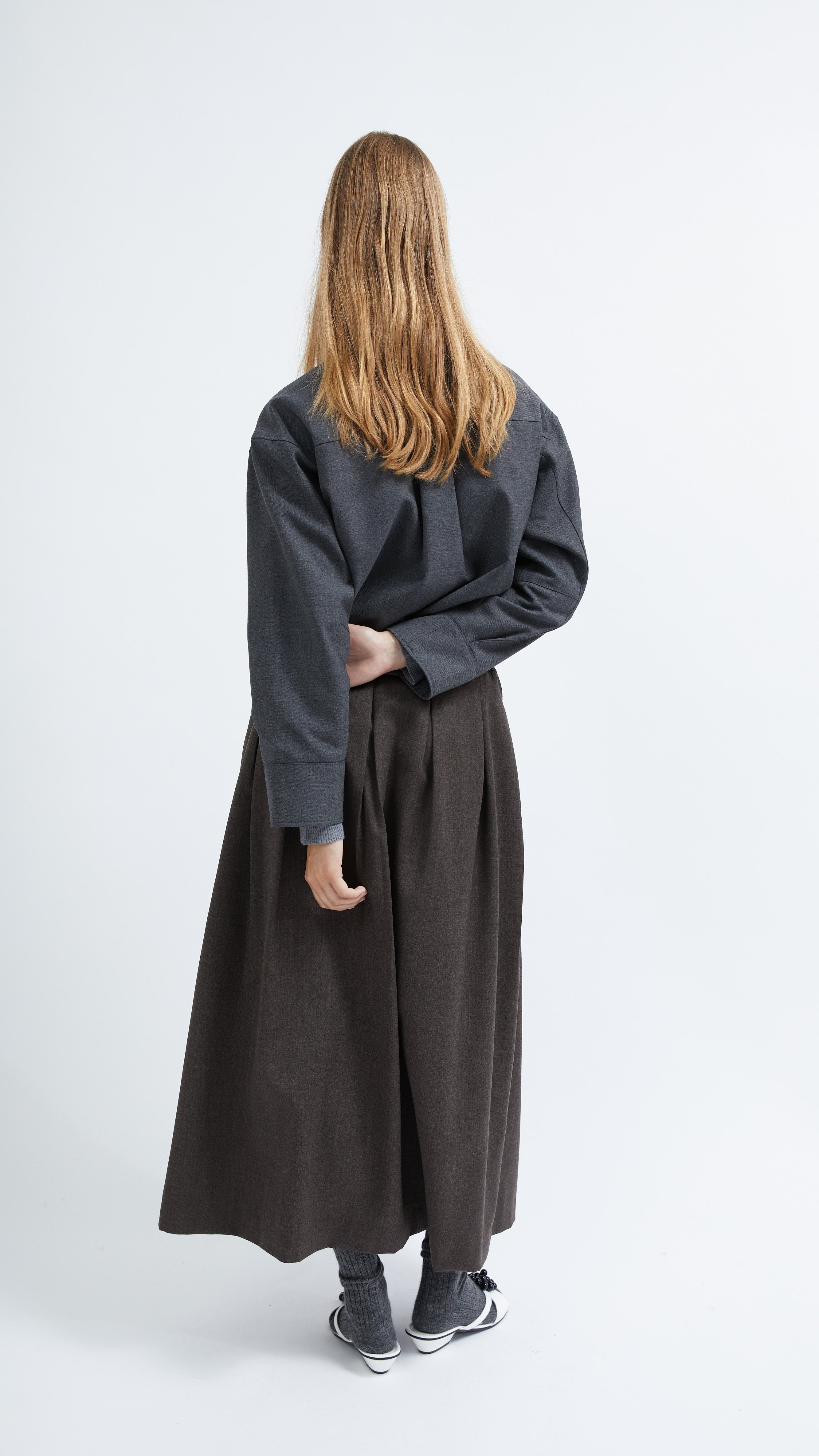 Viola skirt in Brown light wool