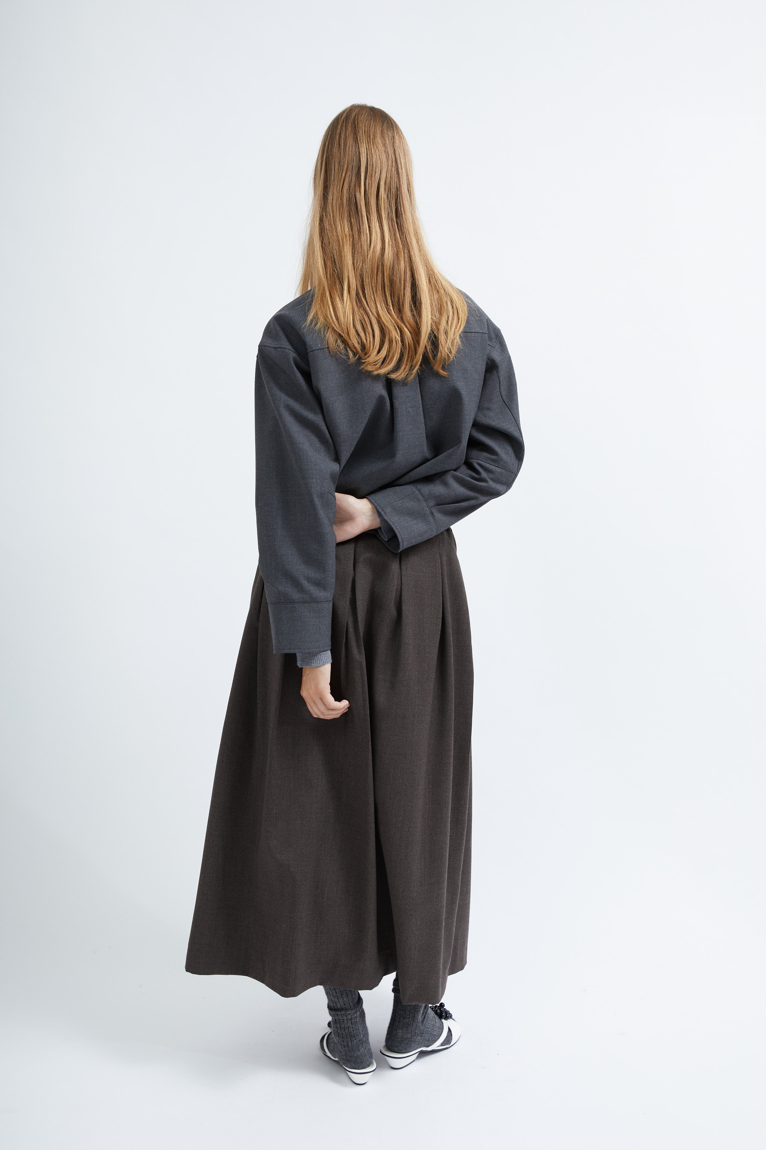 Viola skirt in Brown light wool