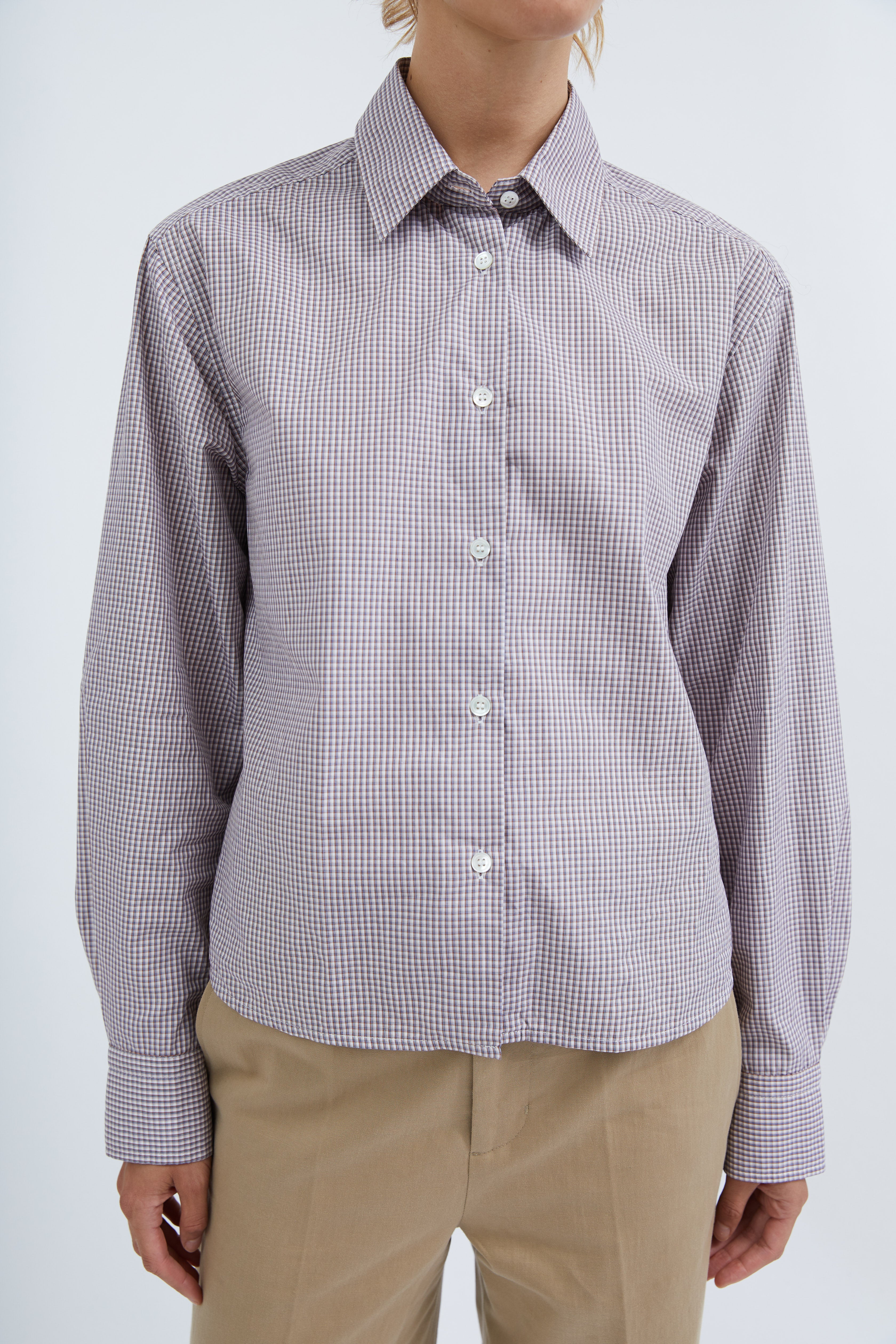 Selda shirt in Red check cotton