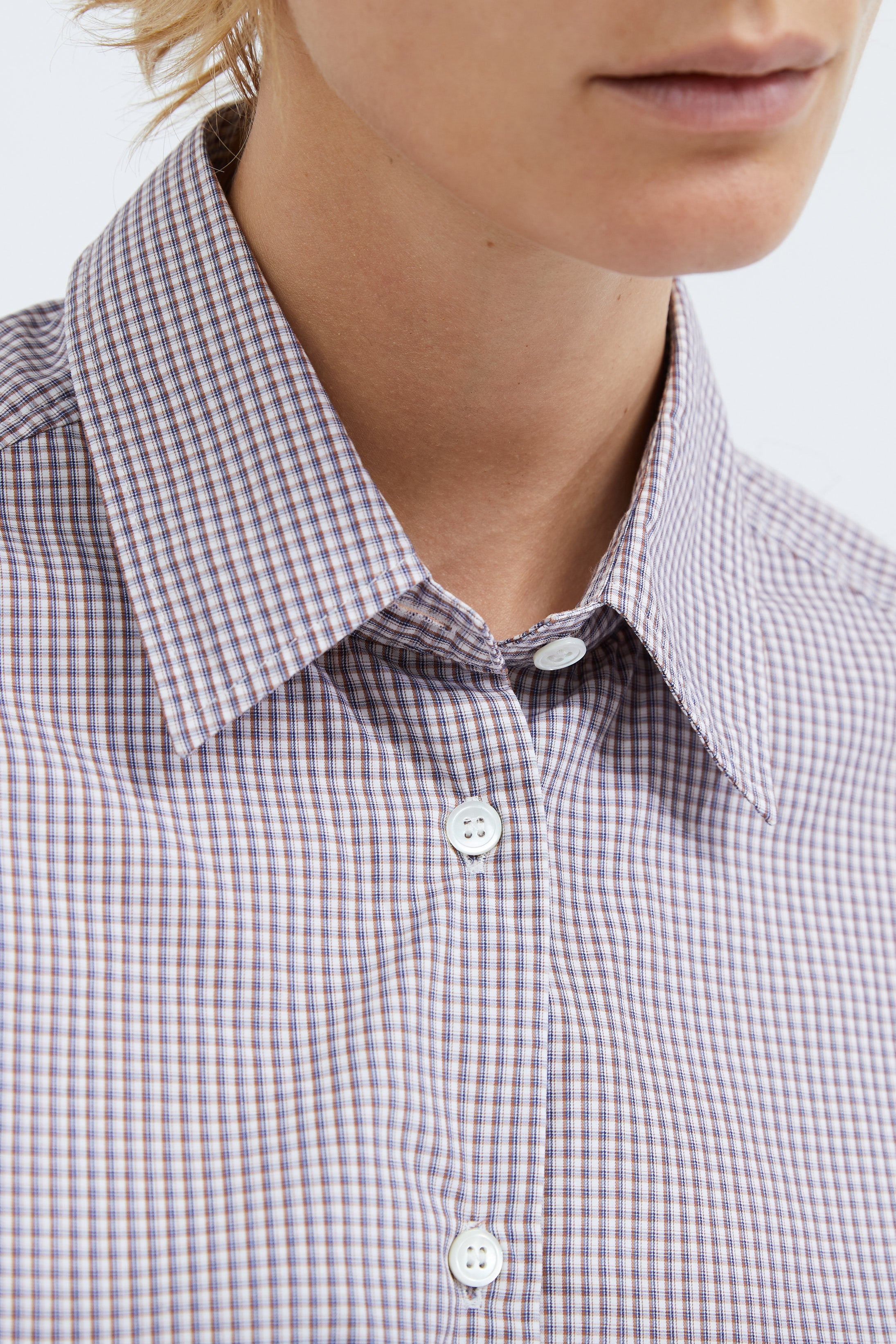 Selda shirt in Red check cotton