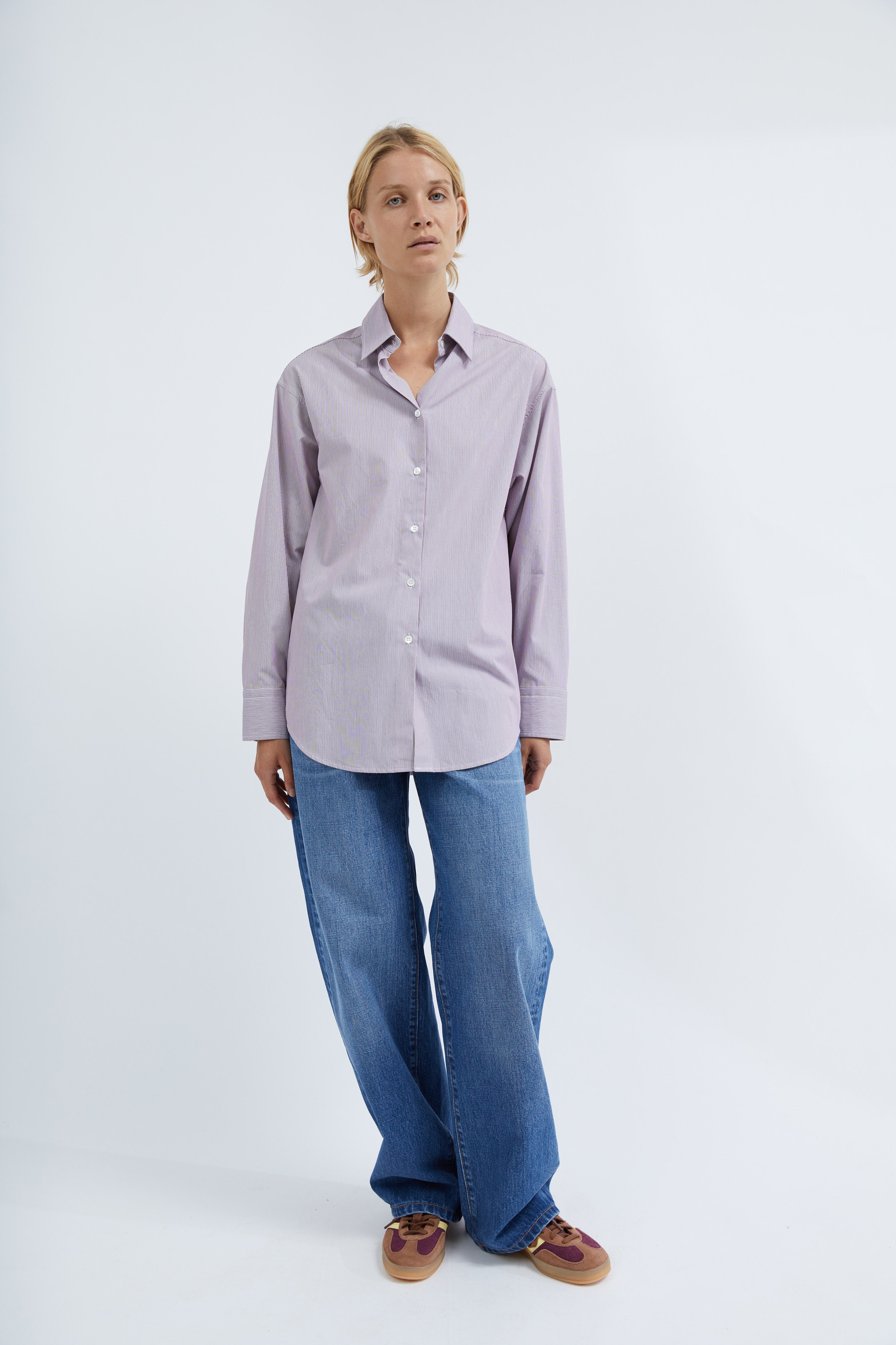 Naomi shirt in Petite stripe