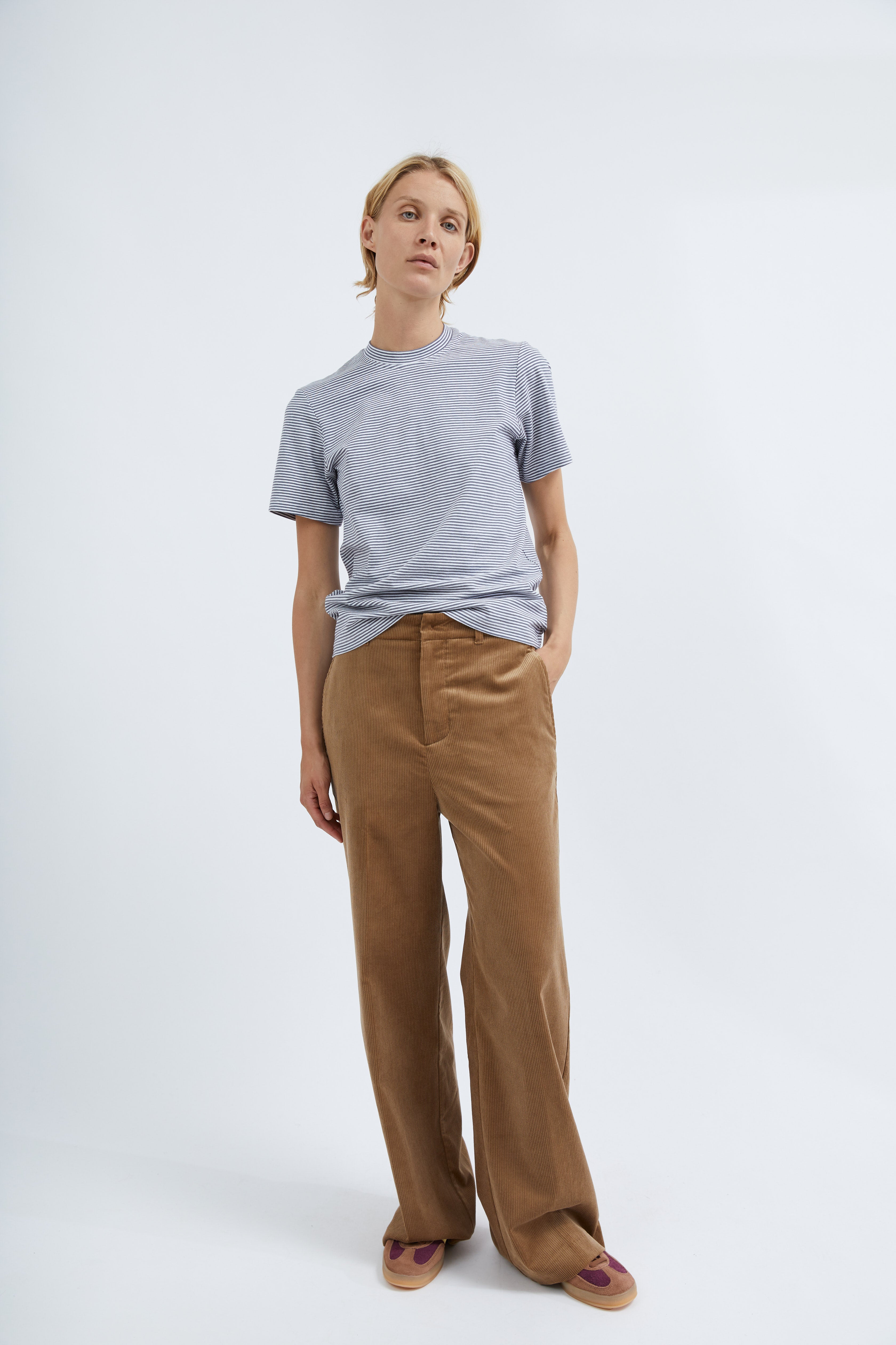 Smilla t-shirt in Grey stripe