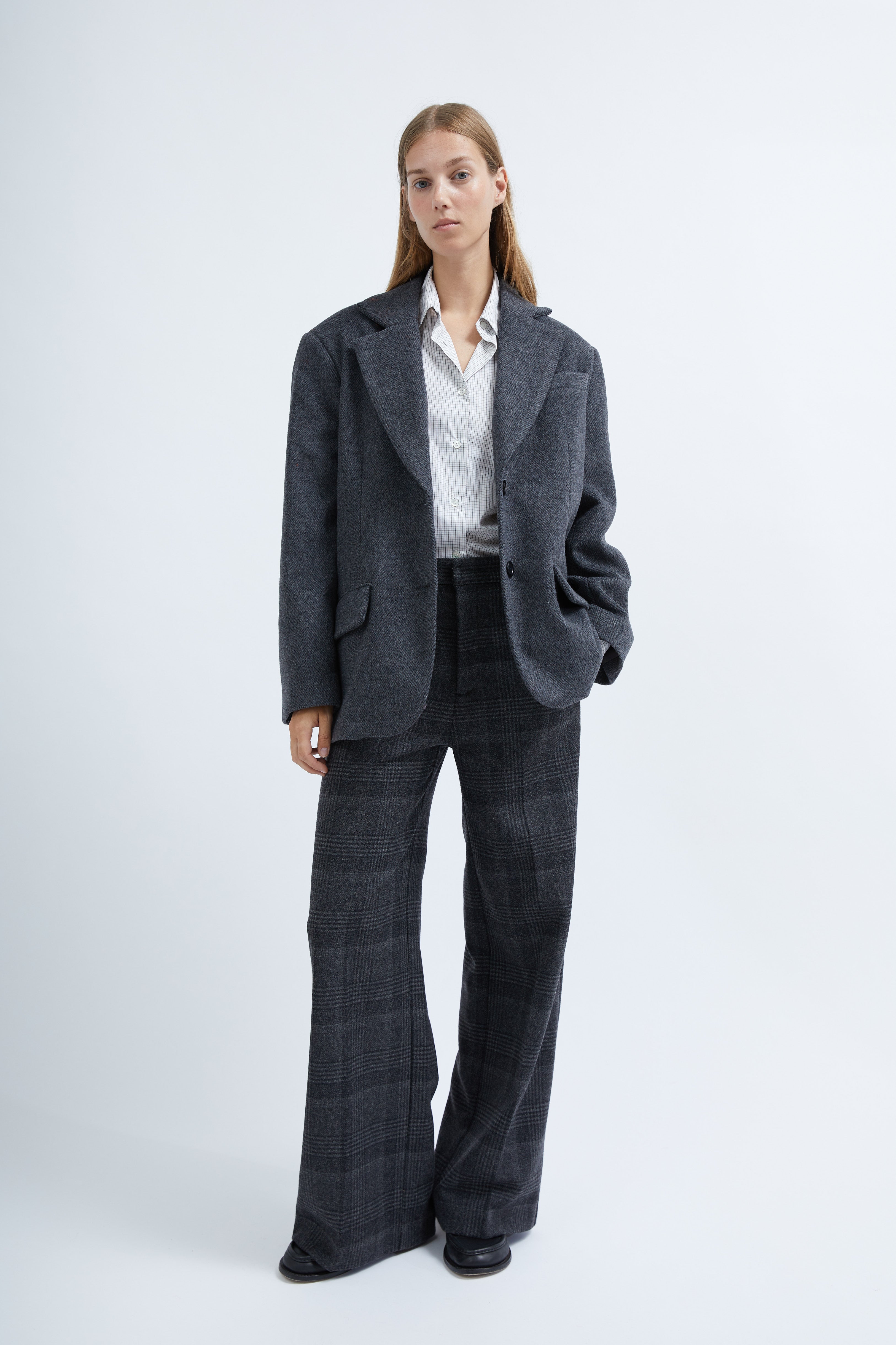 Selma pants in Checked wool