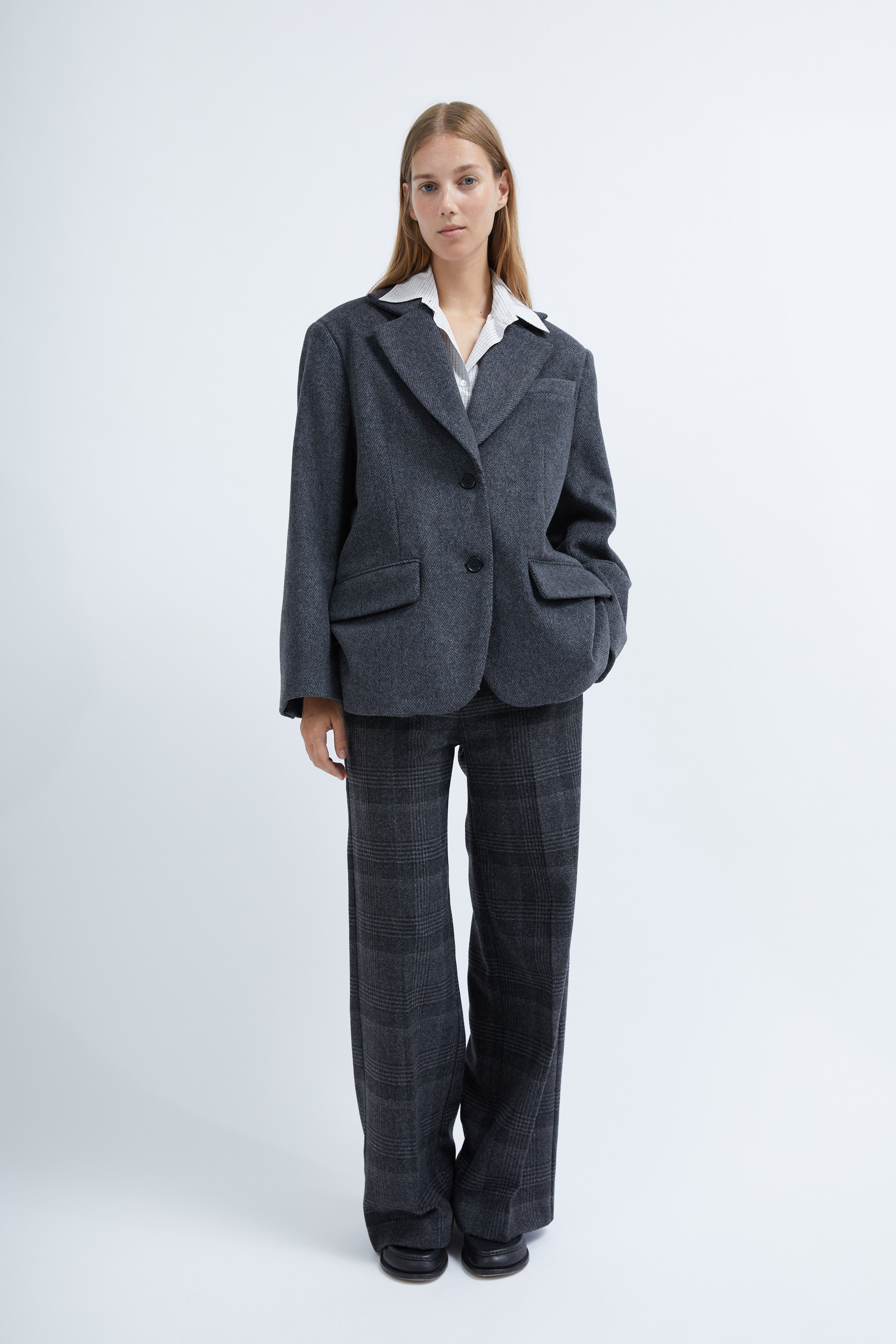 Selma pants in Checked wool