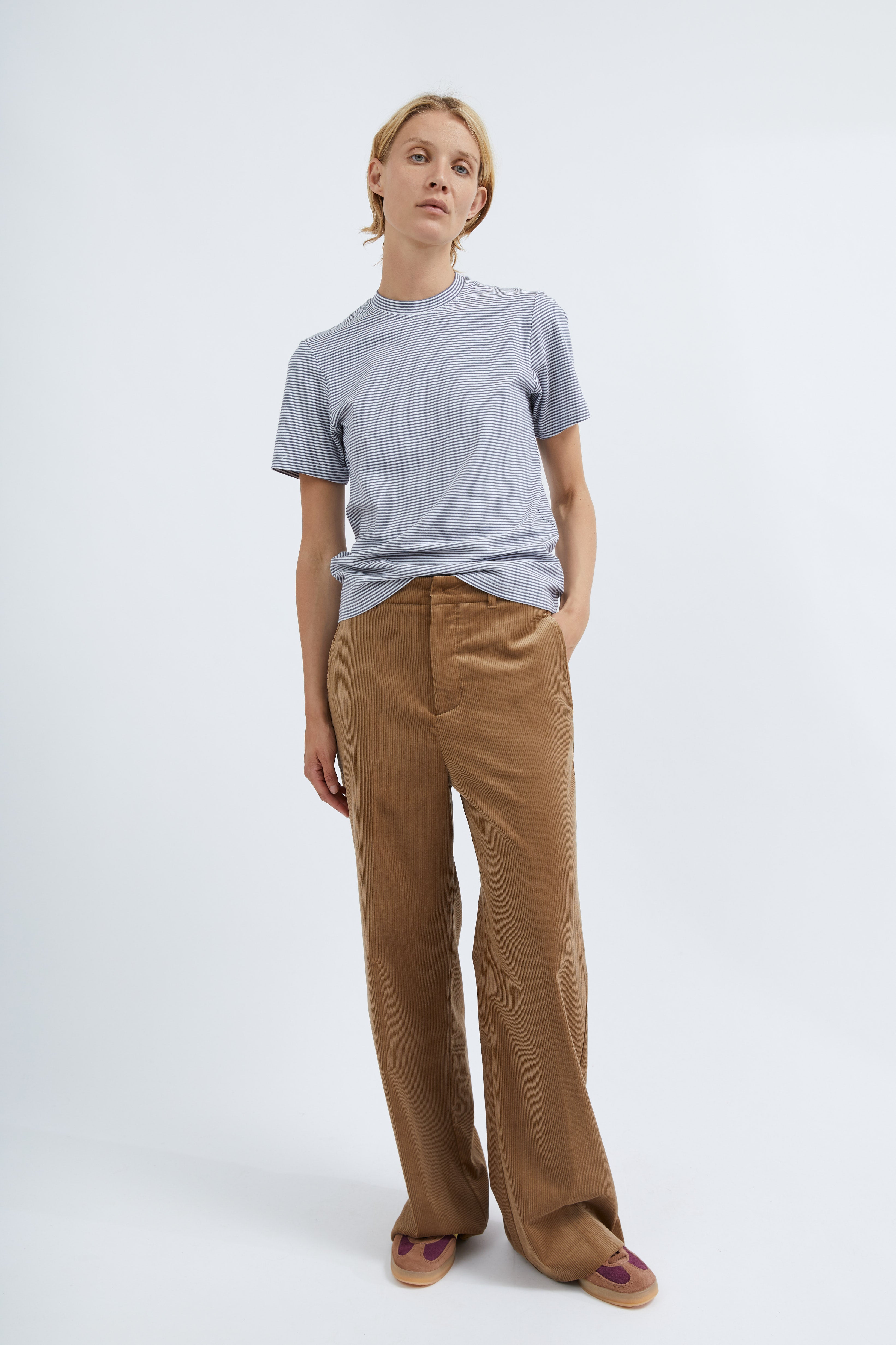 Smilla t-shirt in Grey stripe