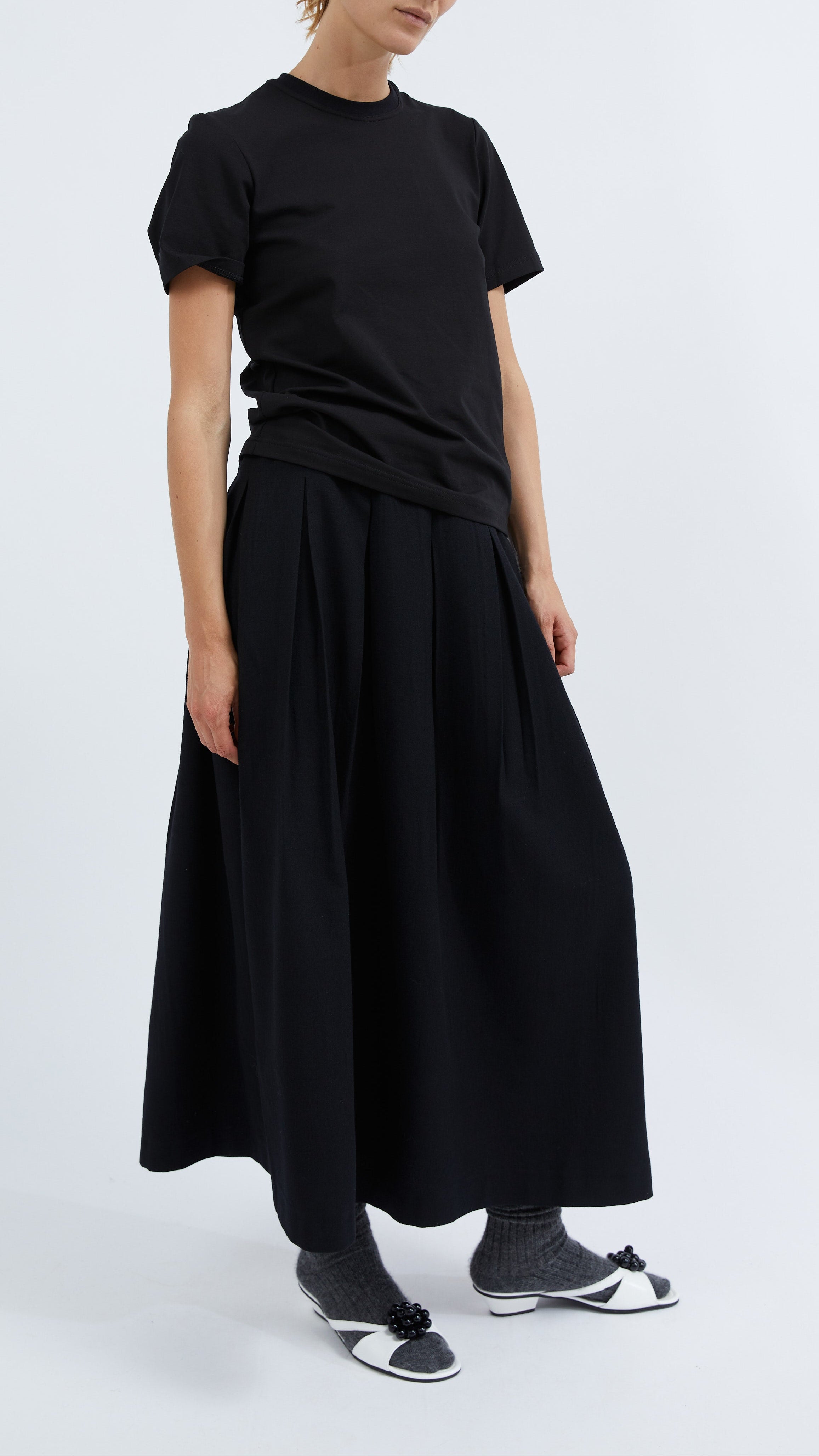Viola skirt in Black light wool
