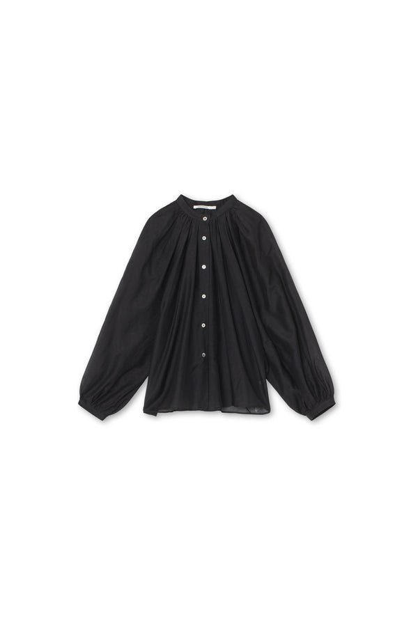 Melissa Shirt - Luxury Cotton Silk - Black