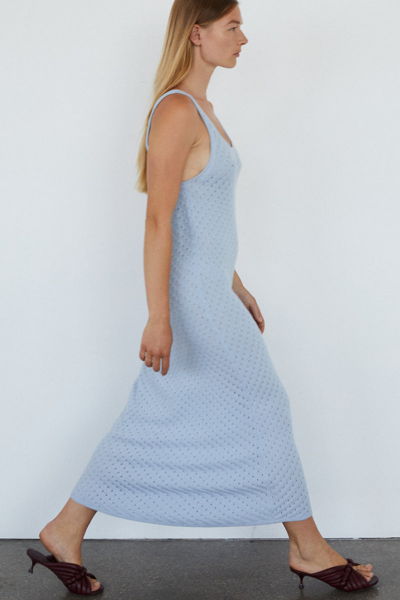 Esme Dress - Soft Merino Wool - Blue