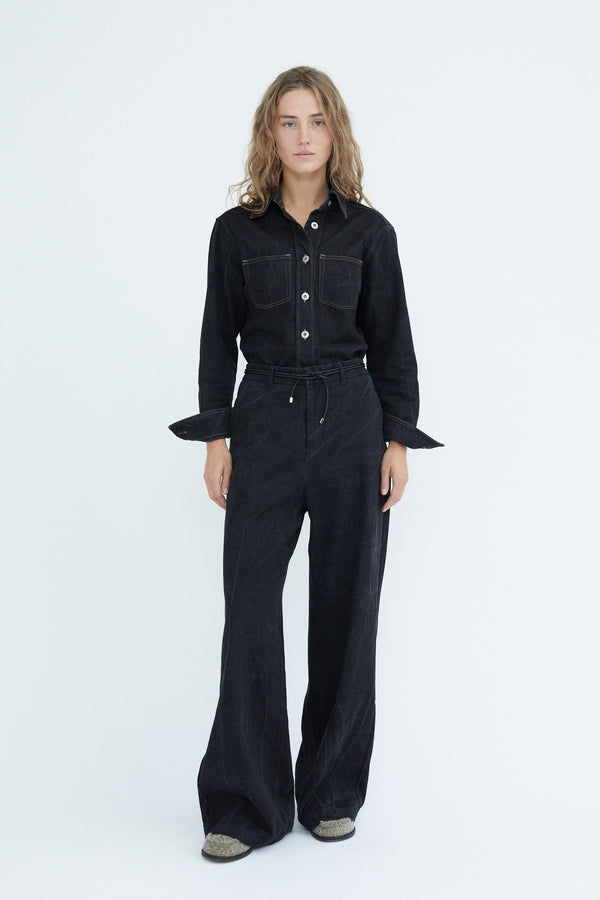 Petra Shirt - Heavy Jeans Twill - Black