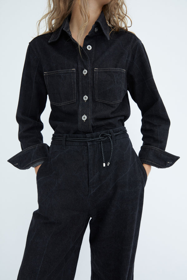 Petra Shirt - Heavy Jeans Twill - Black