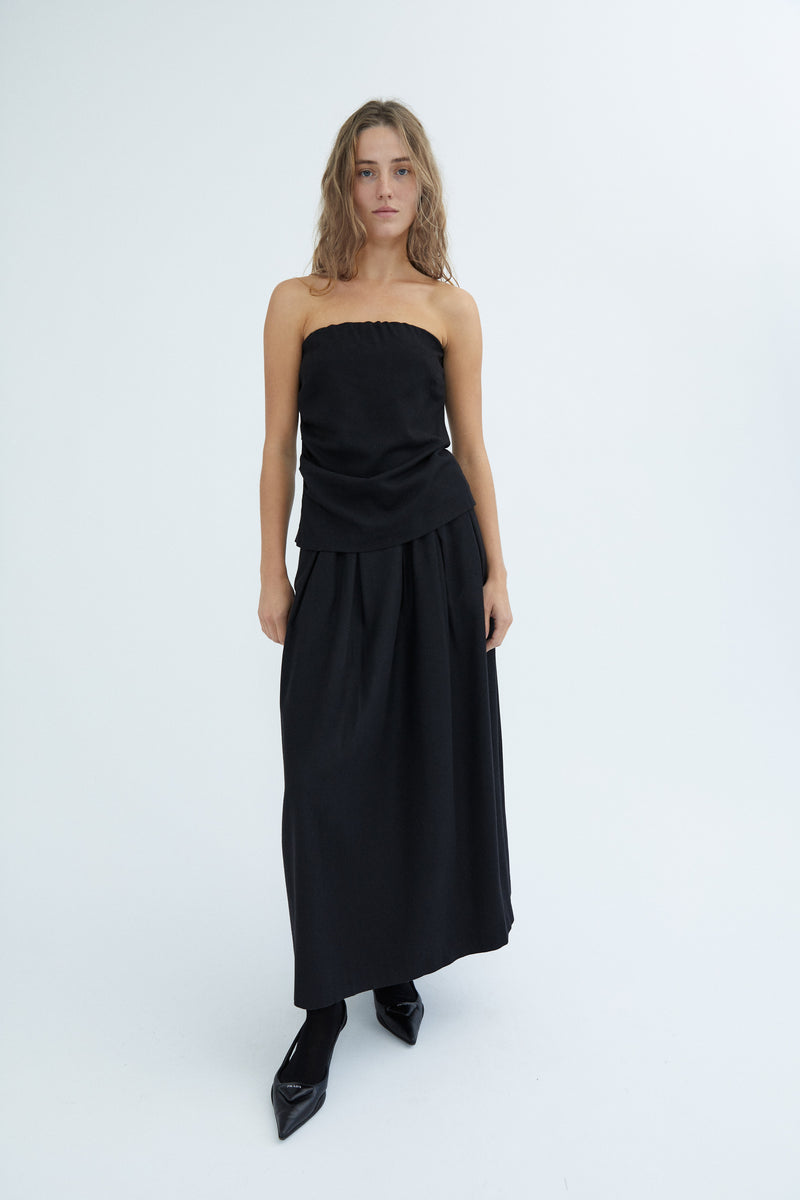 Viola Skirt - Viscose Wool - Black