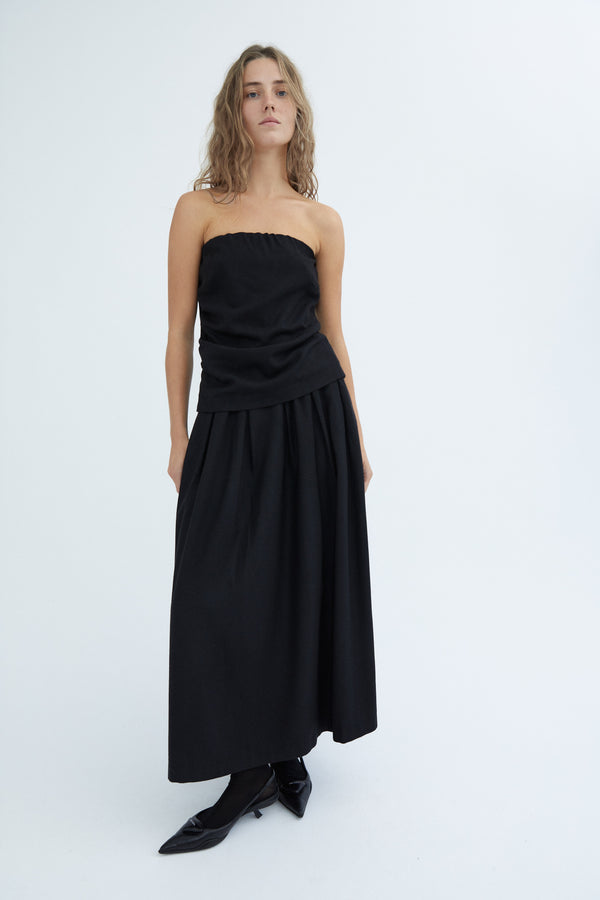 Viola Skirt - Viscose Wool - Black