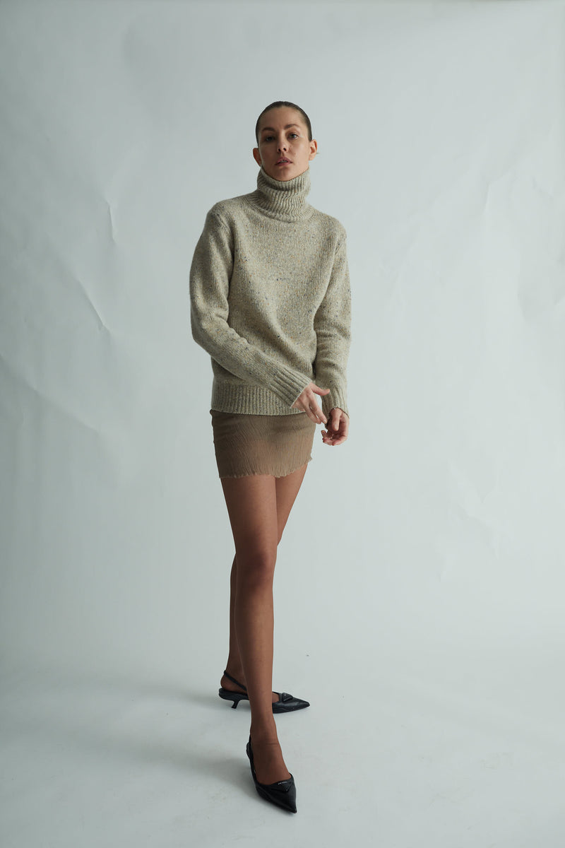 Sofia Turtleneck - Croft Eco - Oatcake