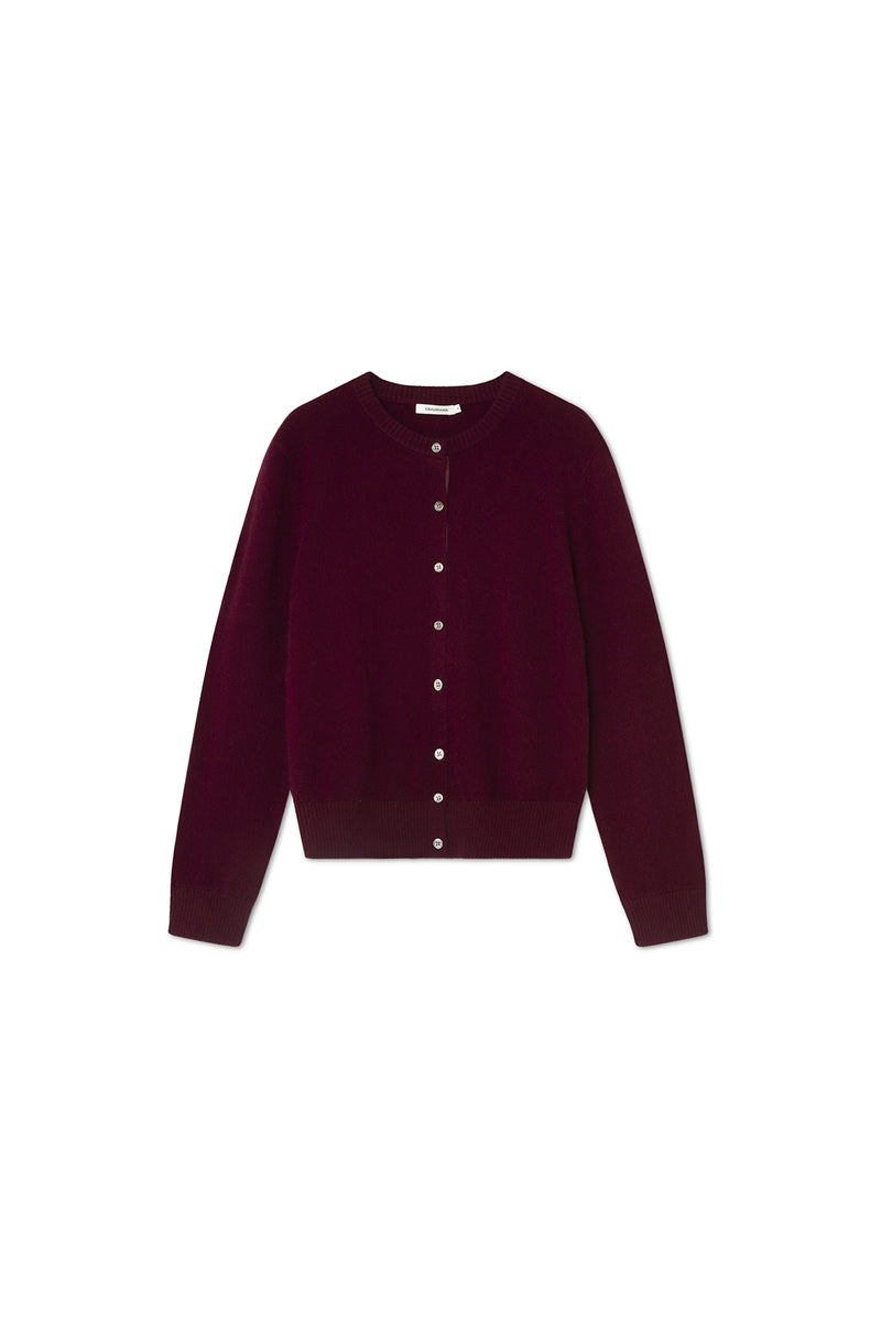 Coco Cardigan - 100% Cashmere - Burgundy