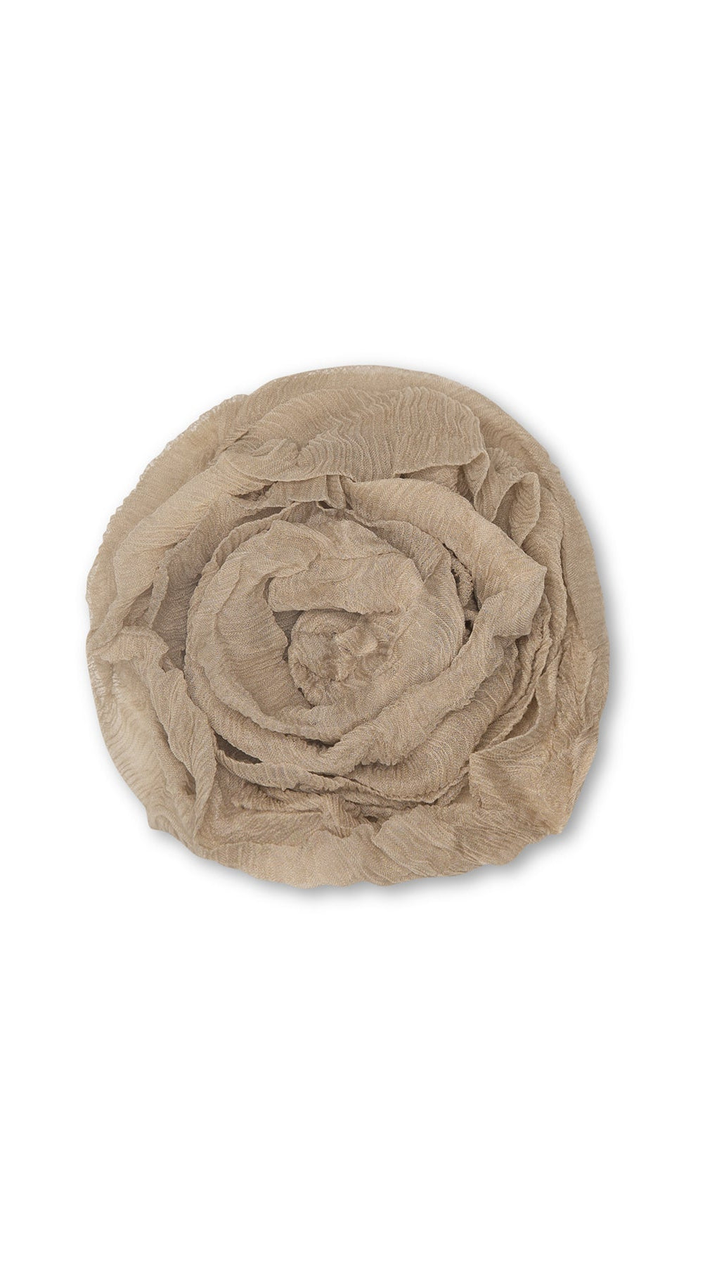 Rose Brooch in Crinkle Silk