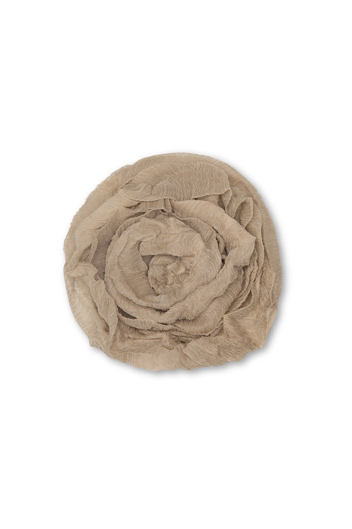 Rose Brooch in Crinkle Silk