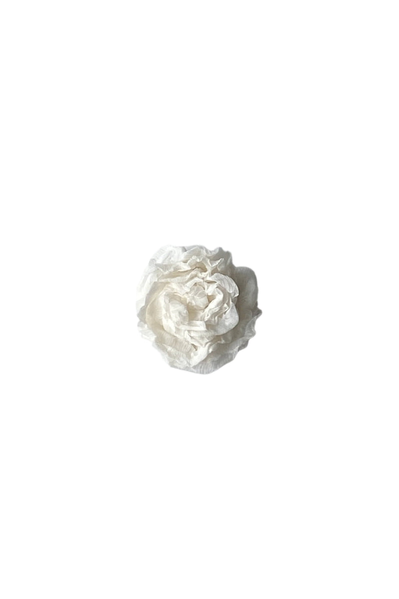 Rose Brooch - Silk - White