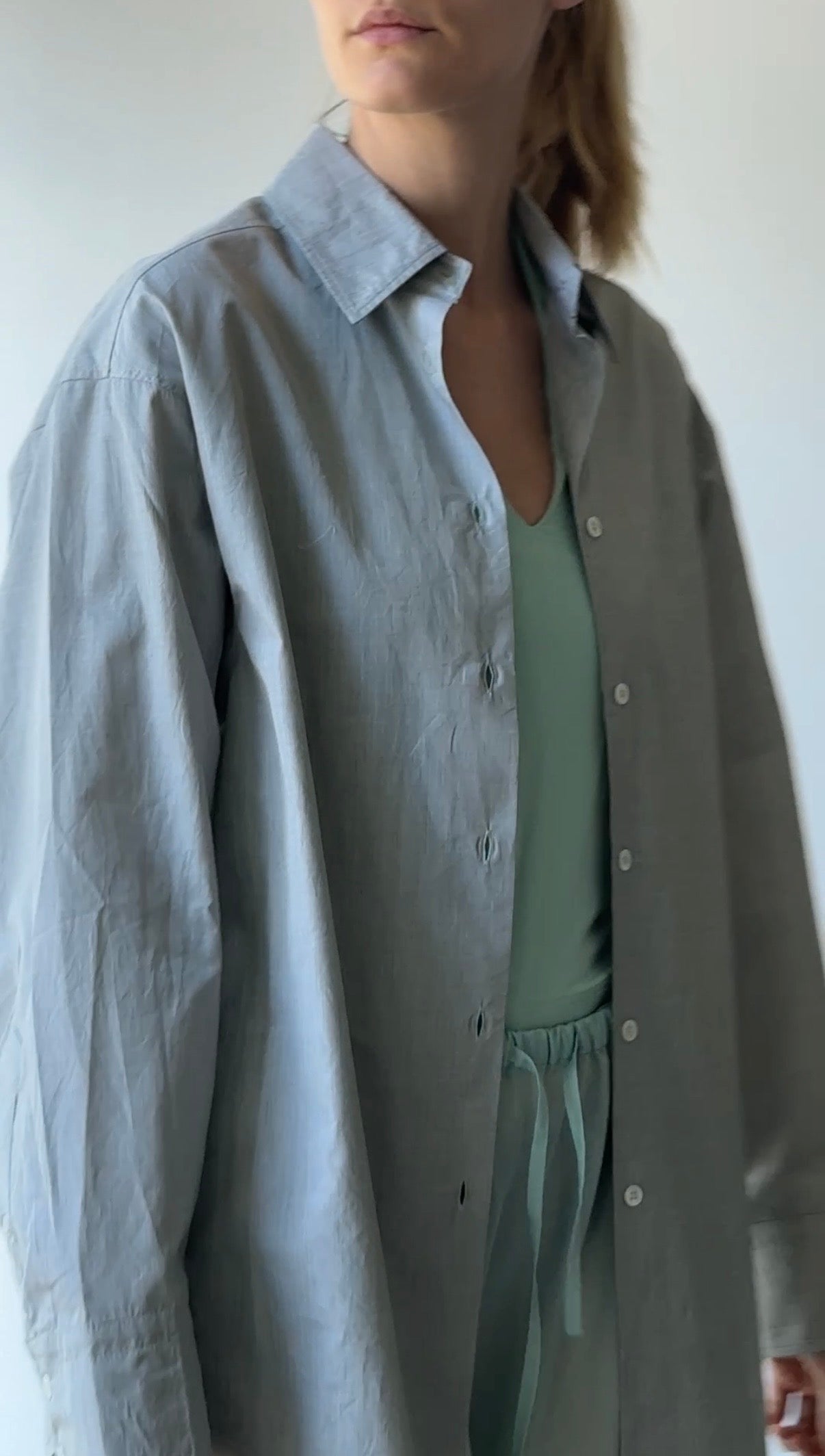 Luba top in Green bamboo jersey