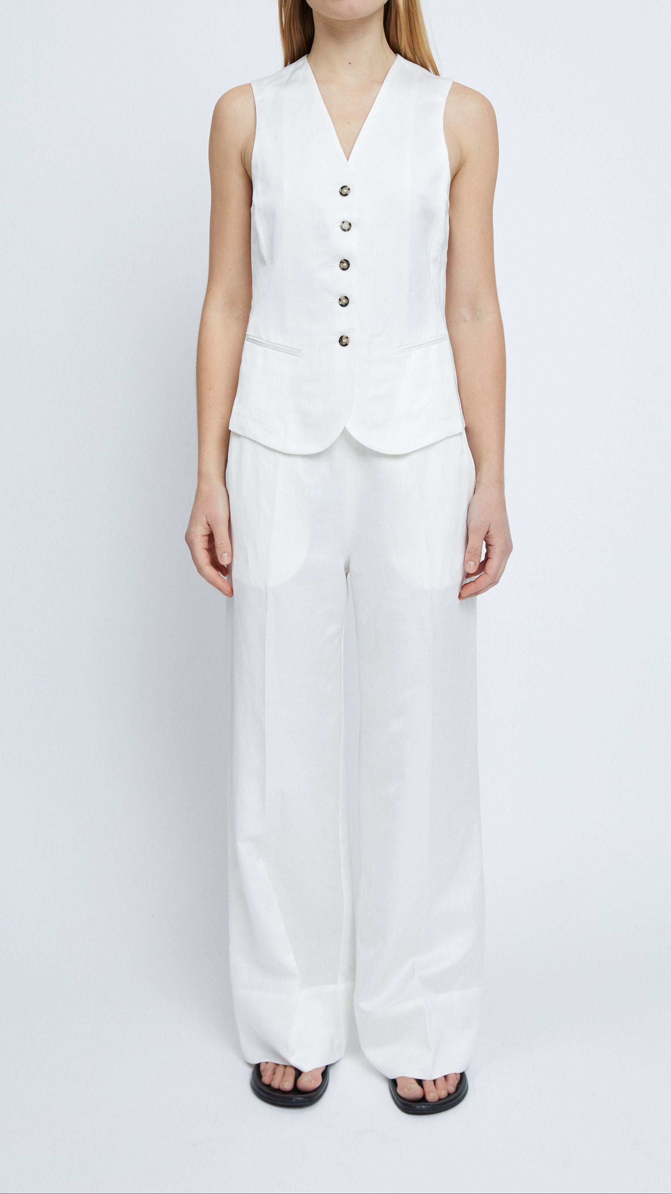 Dagmar waistcoat in Viscose linen