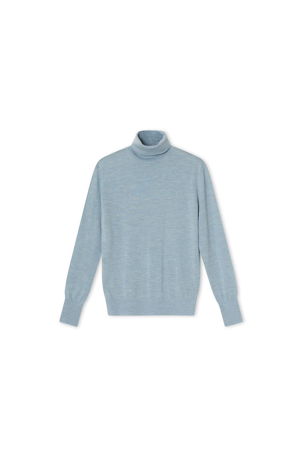 Lilja Turtleneck - Soft Merino - Blue