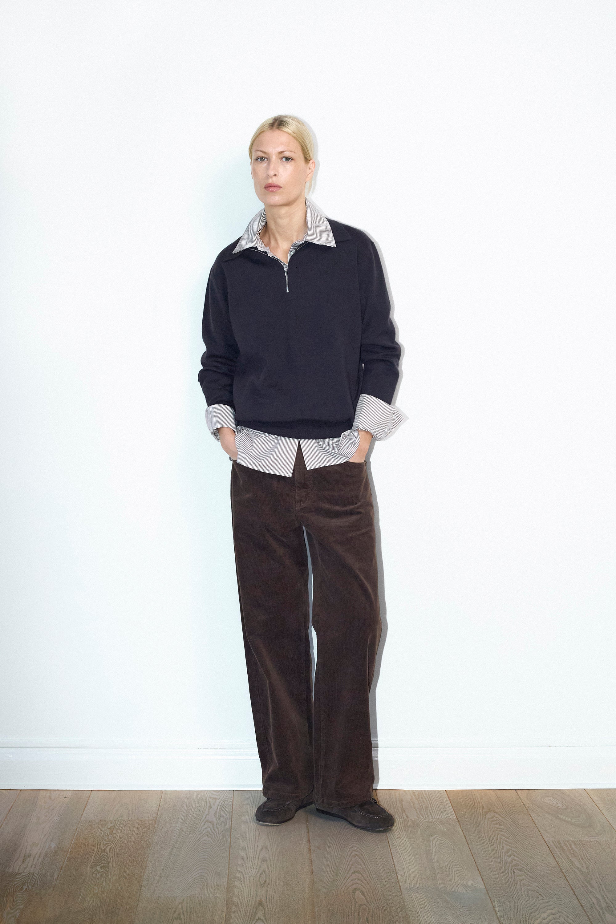 Rubi shirt in Brown small stripe