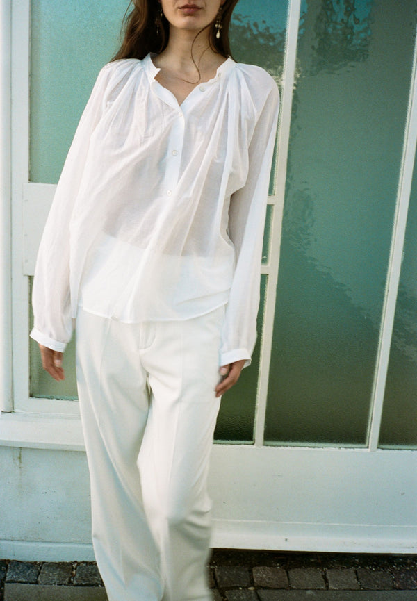 Melissa Shirt - Luxury Cotton Silk - White