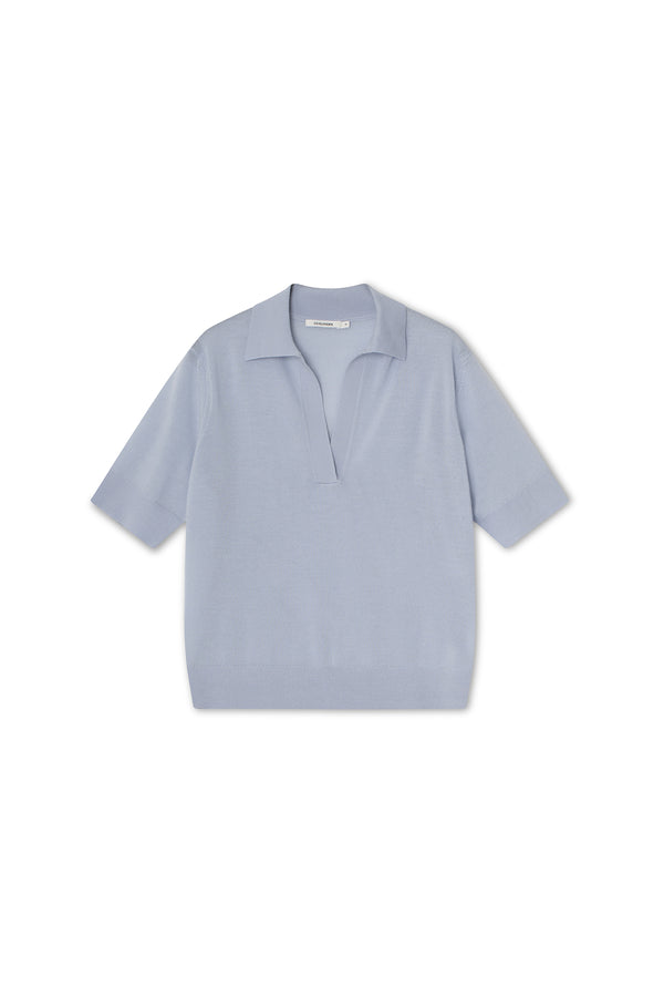 Ida Shirt - Soft Merino Wool - NO logo - Blue