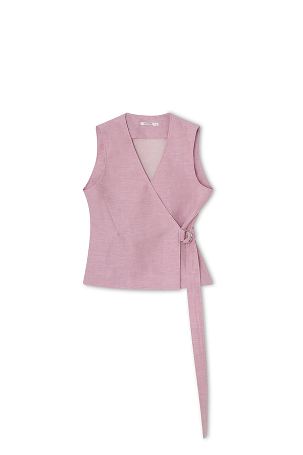 Zoey Top - Cotton Linen  - Pink