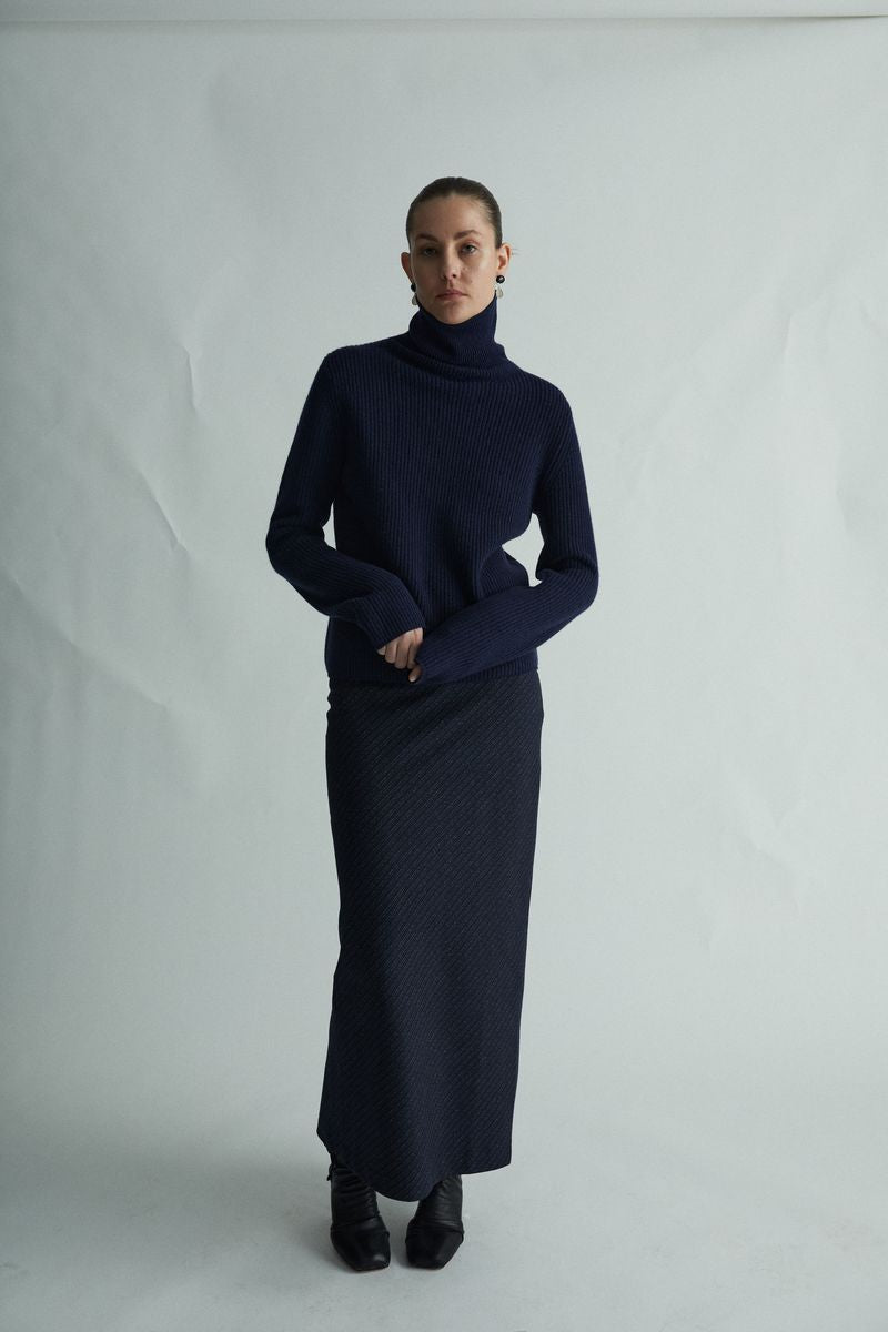 Teresa Skirt - Cool Wool  - Marine