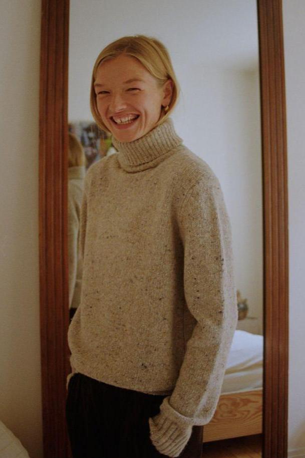 Sofia Turtleneck - Croft Eco - Oatcake