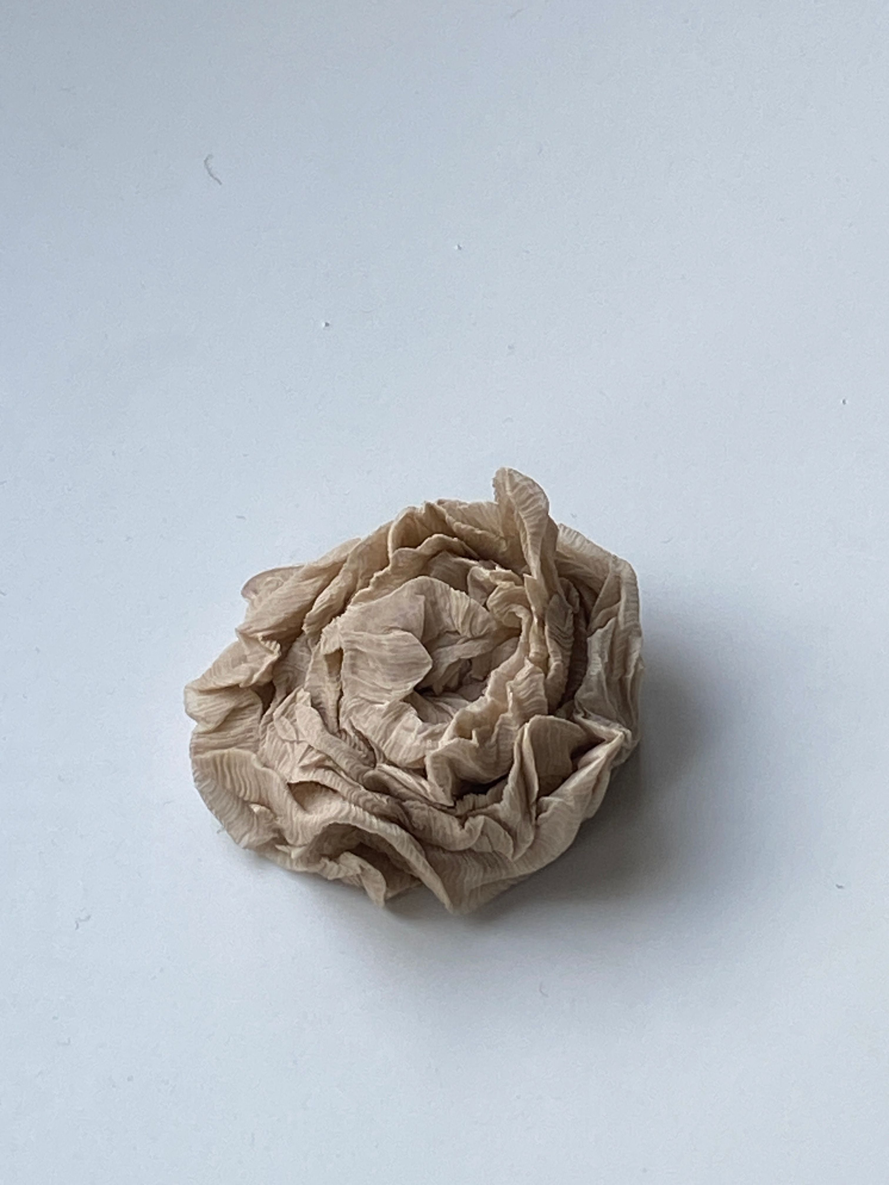 Rose Brooch in Crinkle Silk