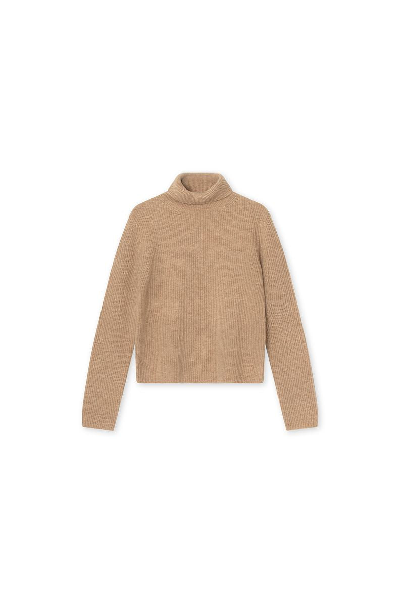 Edna Turtleneck - 100% Wool - Camel