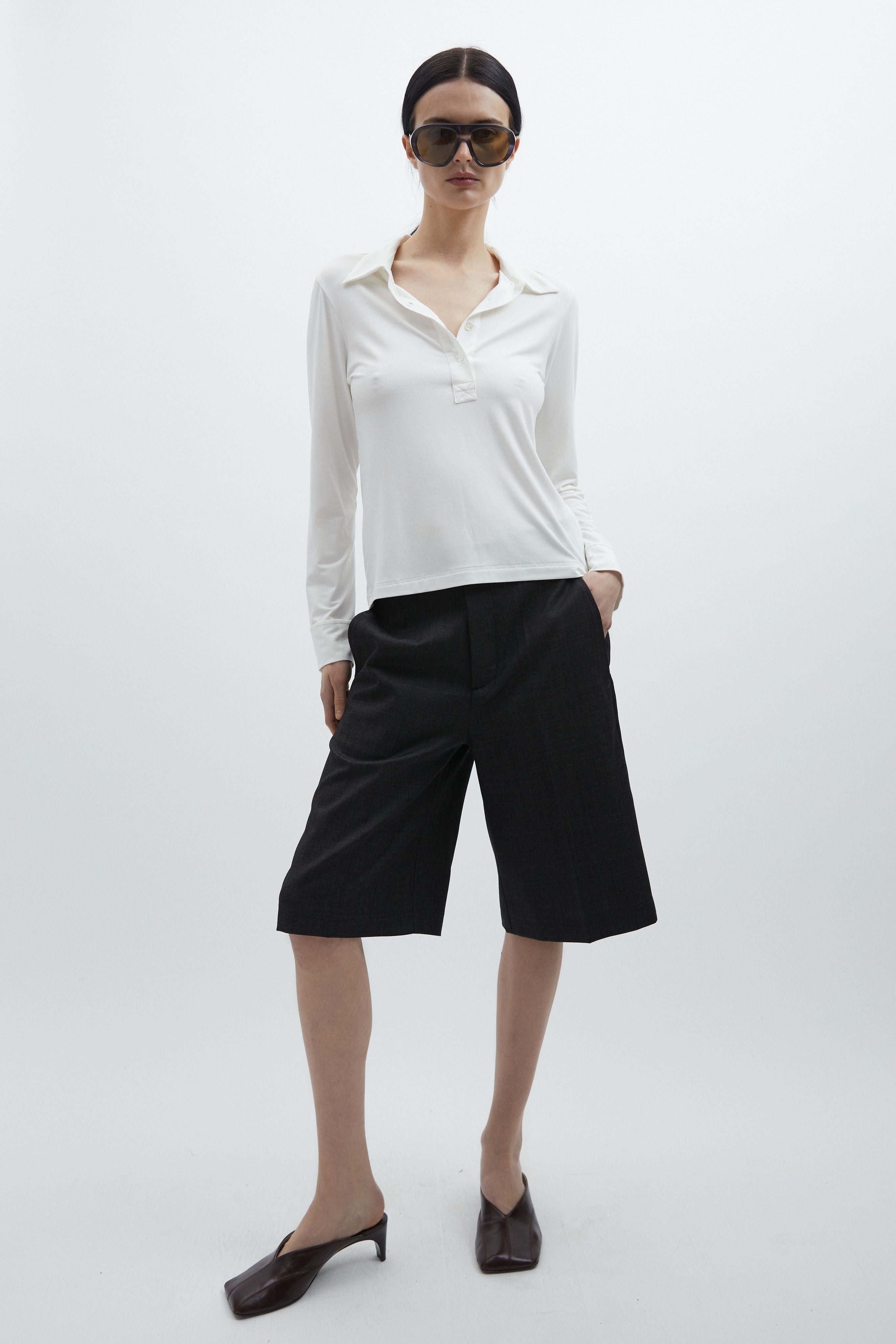 Bjørk shorts in Grey melange