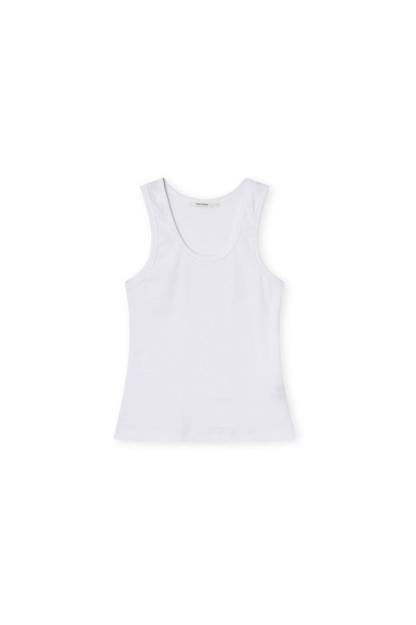 Abbi T-shirt - Organic Cotton Rib - White
