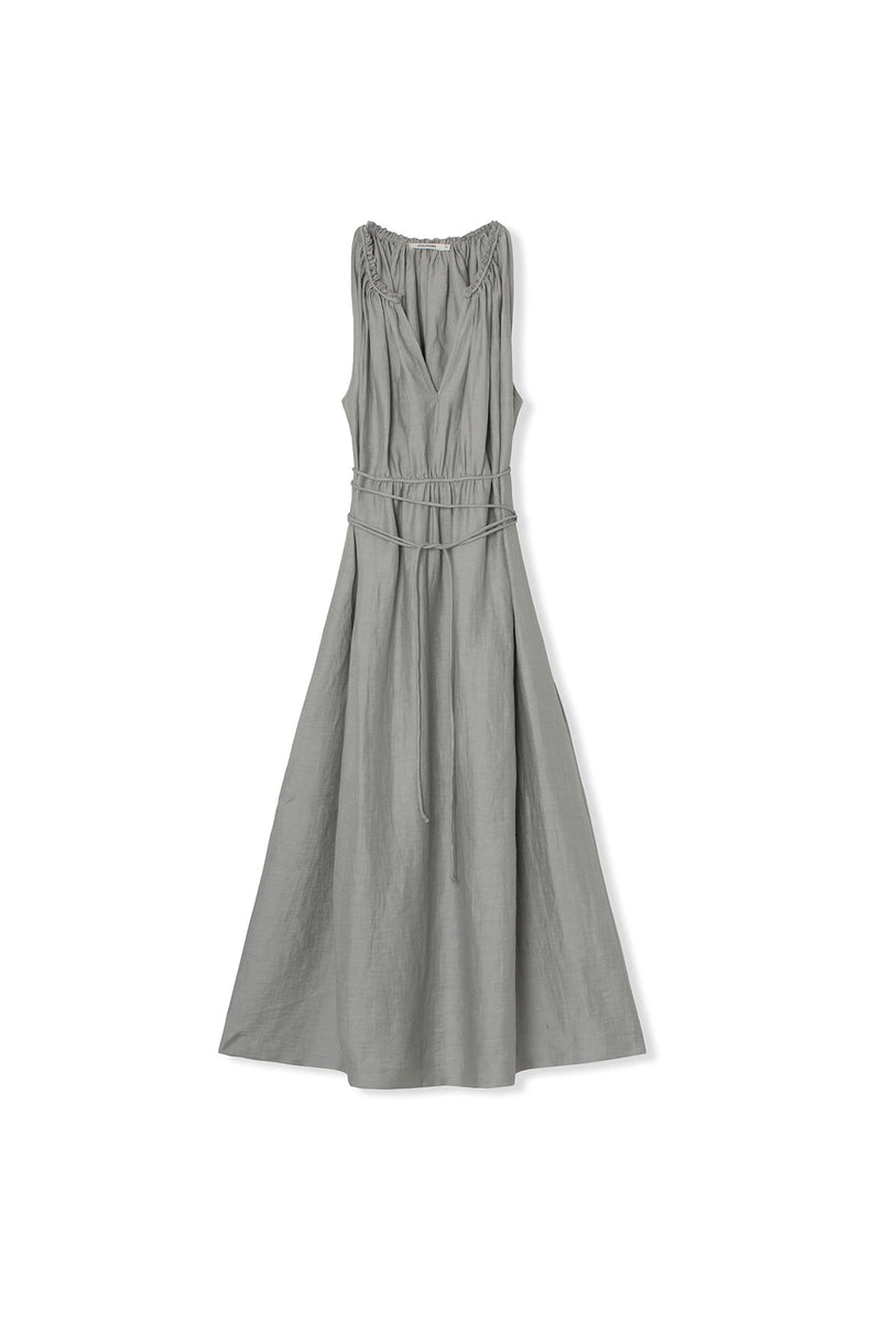 Babara Dress - Crashed Linen - Grey