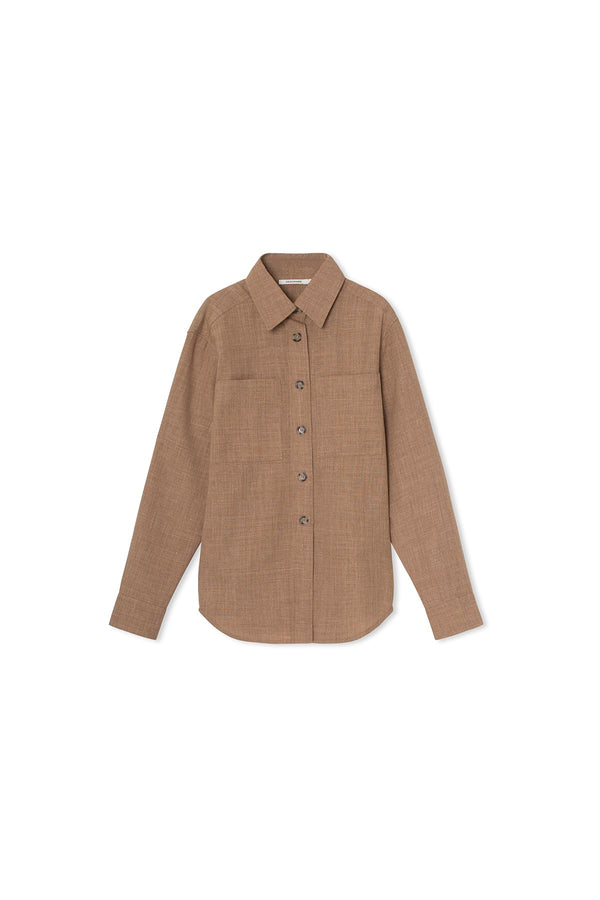 Mio Shirt - Cool Wool  - Med. Brown