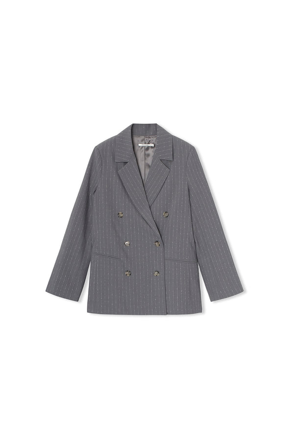 Sika Jacket (Pin Stripe) - Cool Wool - Grey