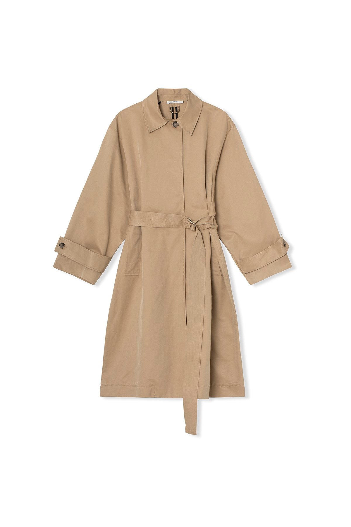 Bea Coat in Coated Cotton Twill