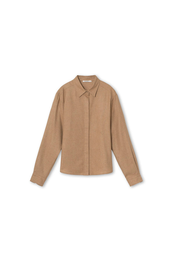 Claire Shirt - Viscose Wool - Camel